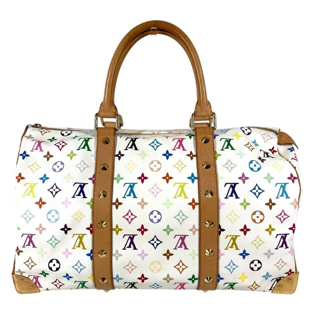 Louis Vuitton Monogram Multicolore Blanc White Monogram Multicolore Boston Bag Handbag (Pre-Owned)
