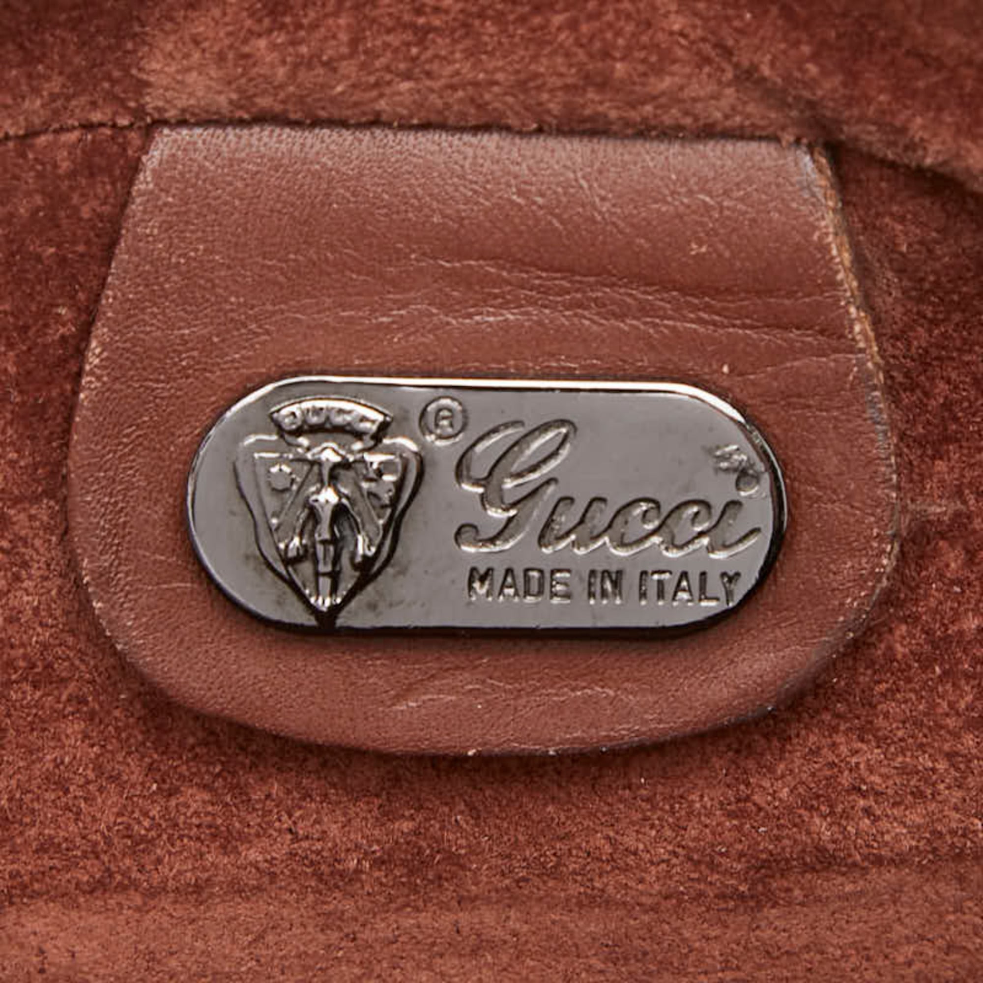 Gucci Brown Leather Shoulder Bag (Pre-Owned)