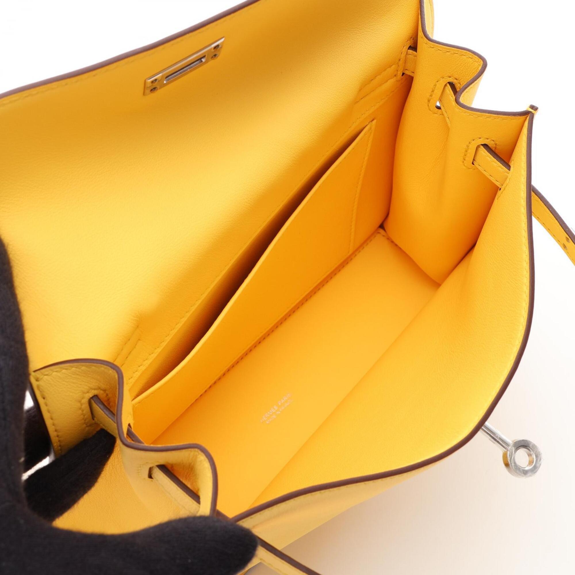 Hermes Yellow Swift Leather Handbag Shoulder Bag (Pre-Owned)