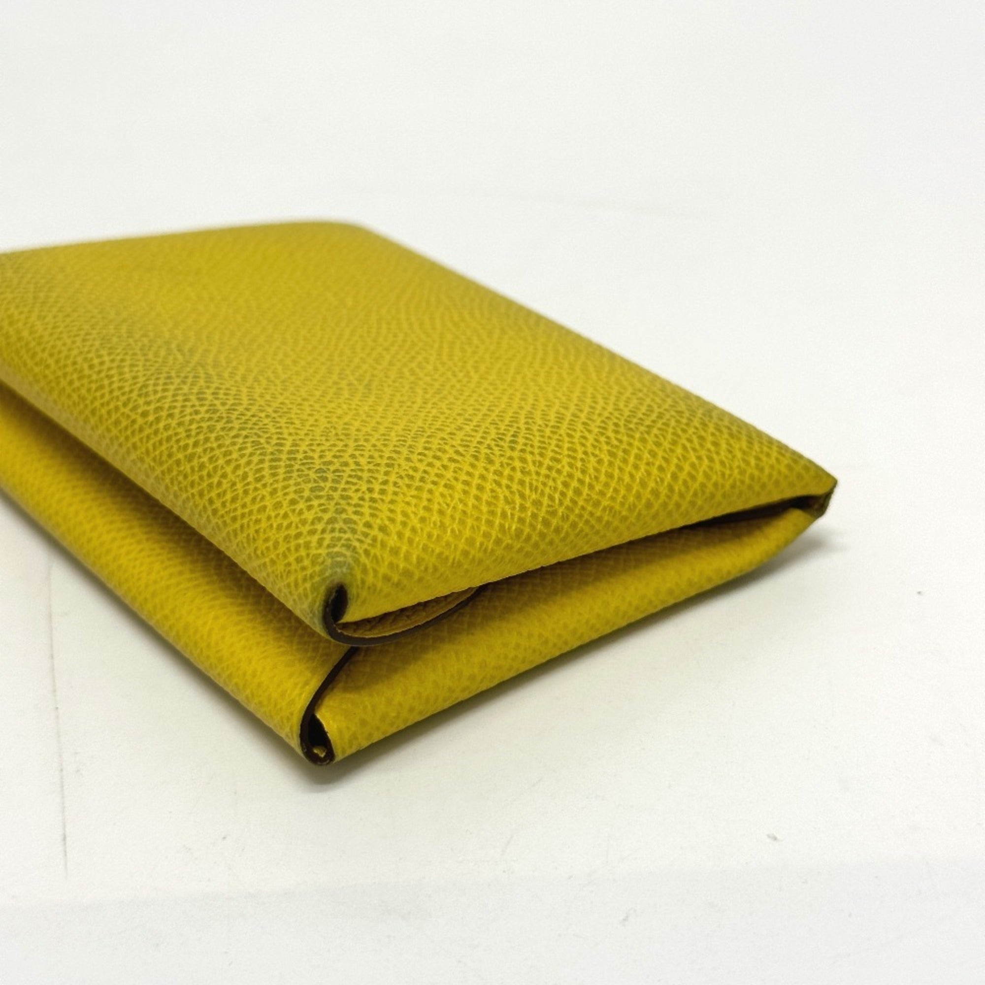 Hermes Jaune Yellow Epsom Leather Coin Purse/Coin Case (Pre-Owned)