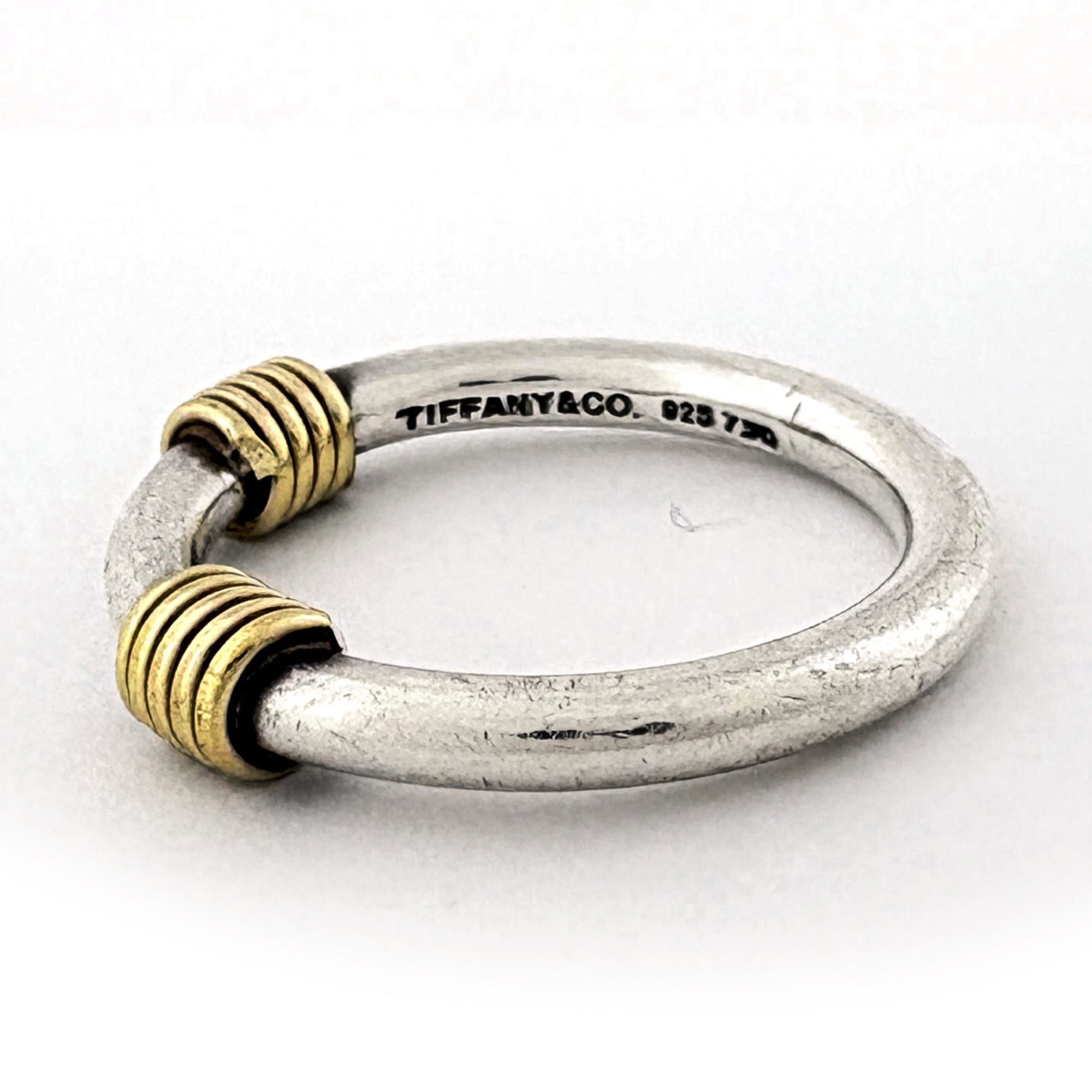 Tiffany Gold Silver Gold (18K) Silver 925 Band Ring (Pre-Owned)