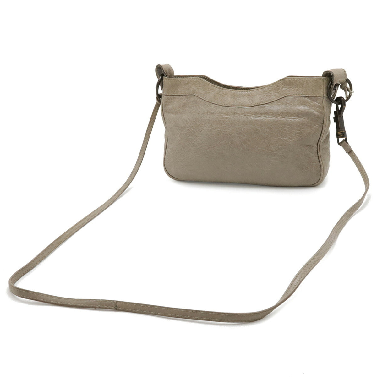 Balenciaga Grayish Leather Clutch Bag Pochette Shoulder Bag (Pre-Owned)
