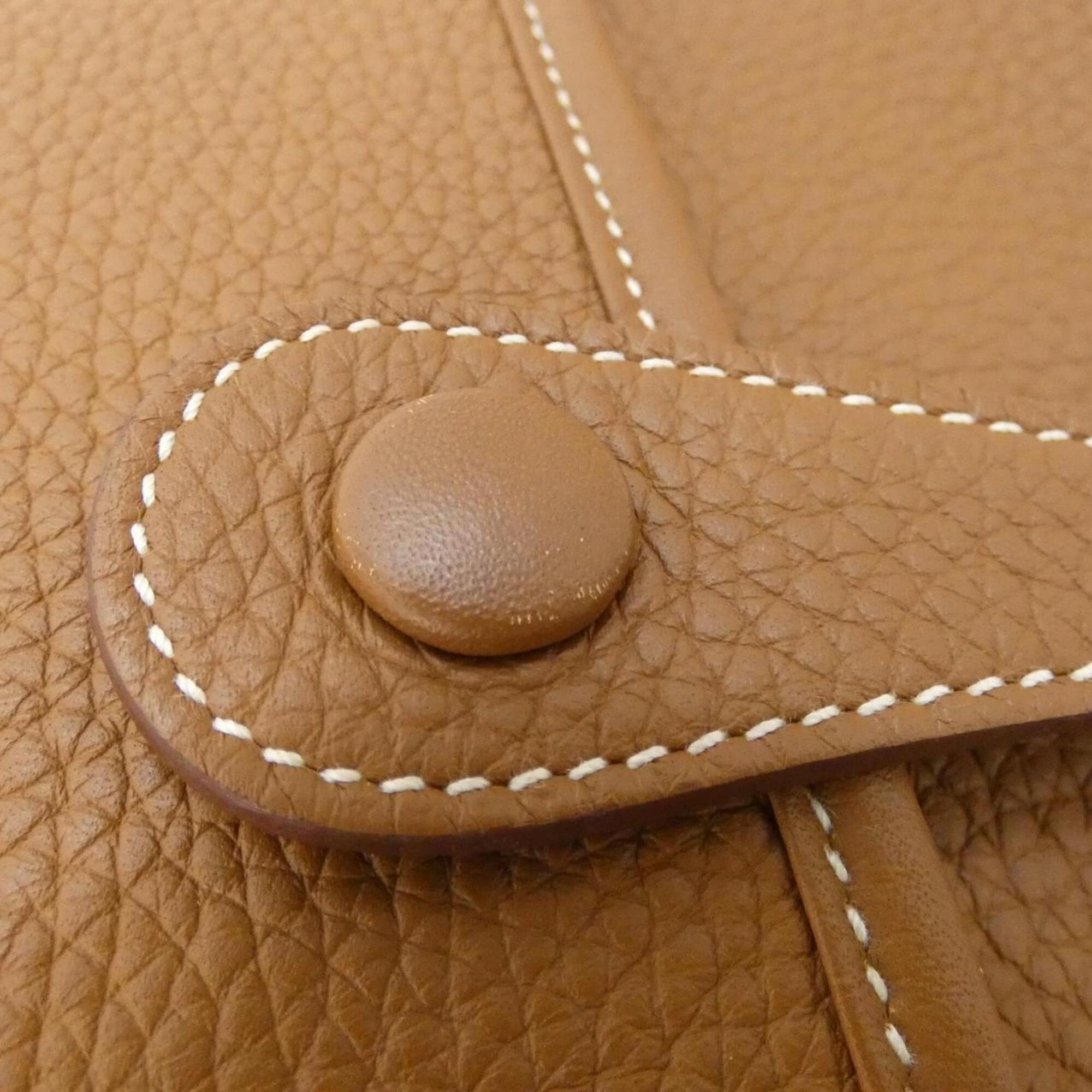 Hermes Brown Taurillon Clemence Leather Shoulder Bag (Pre-Owned)