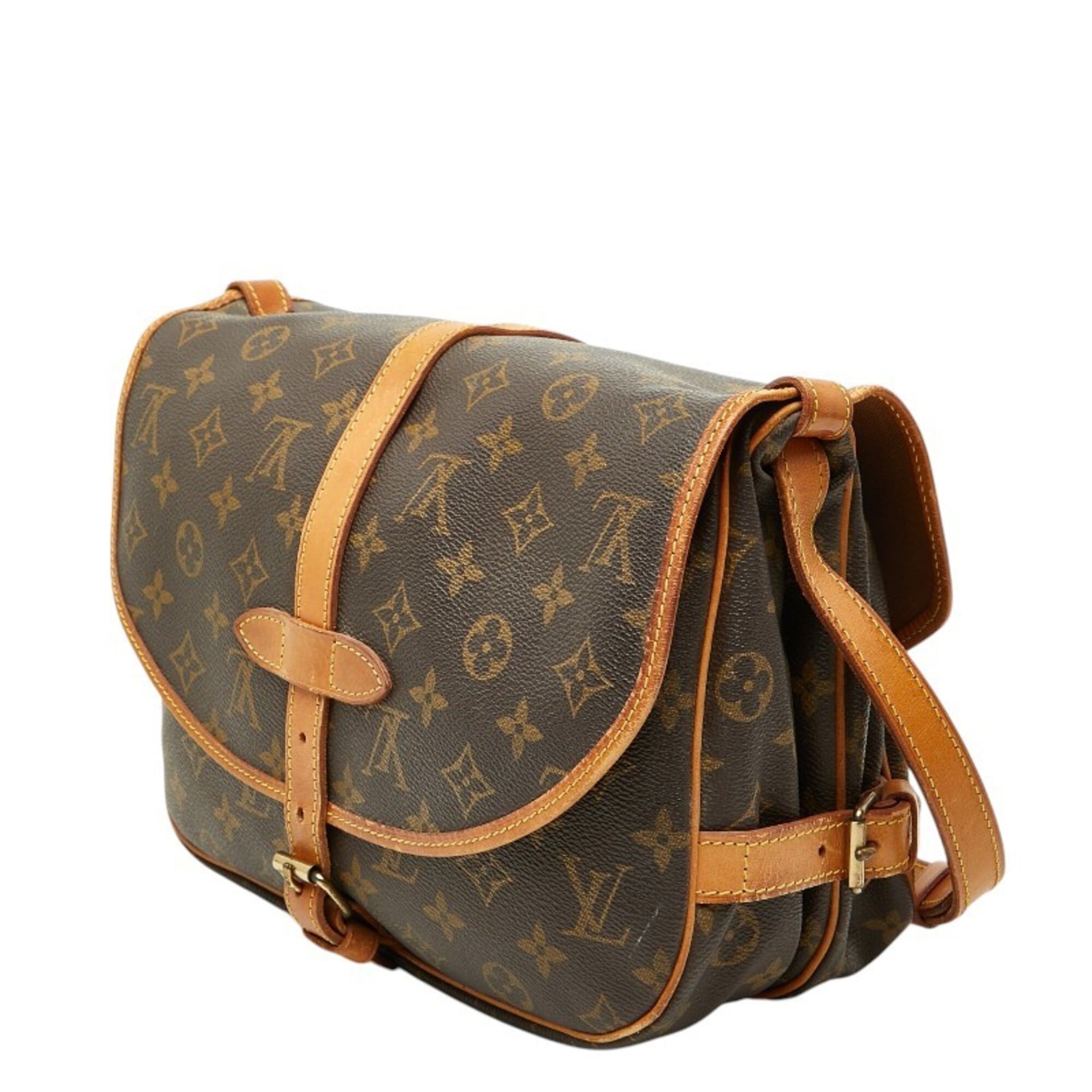 Louis Vuitton Brown Pvc Leather Shoulder Bag (Pre-Owned)