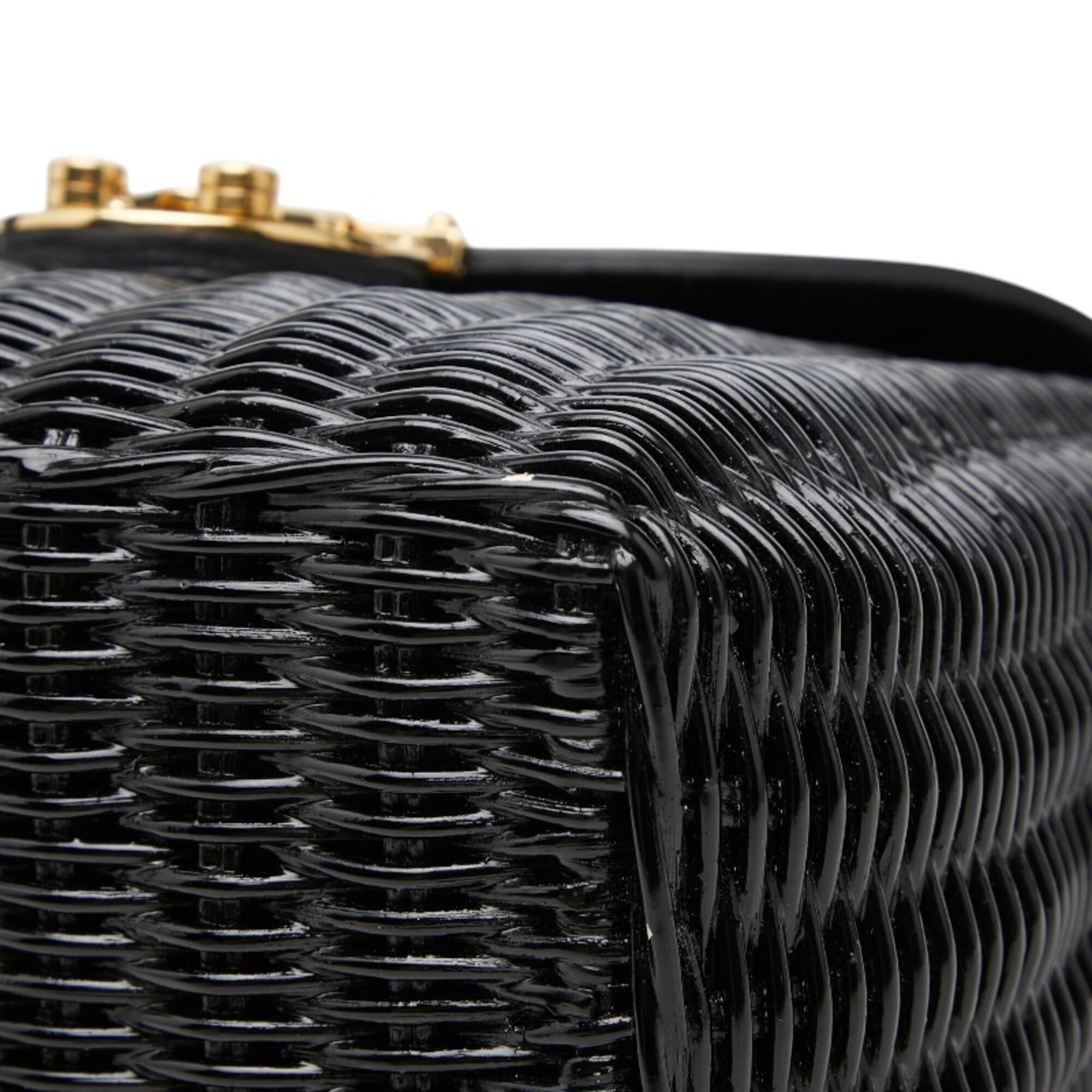 Miu Miu Black Leather Wisteria Vine Shoulder Bag (Pre-Owned)