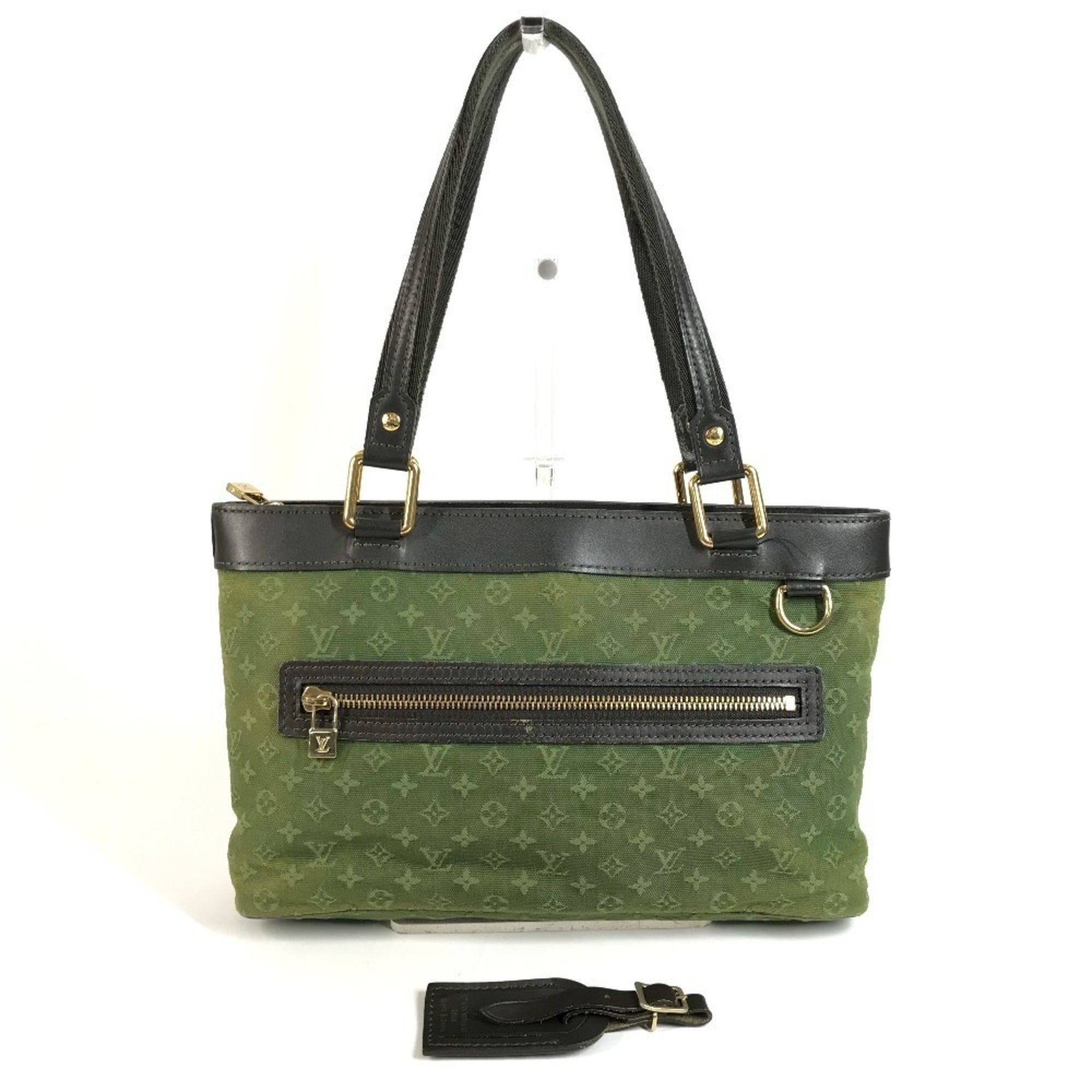 Louis Vuitton Khaki Monogram Mini Handbag Shoulder Bag Tote Bag (Pre-Owned)