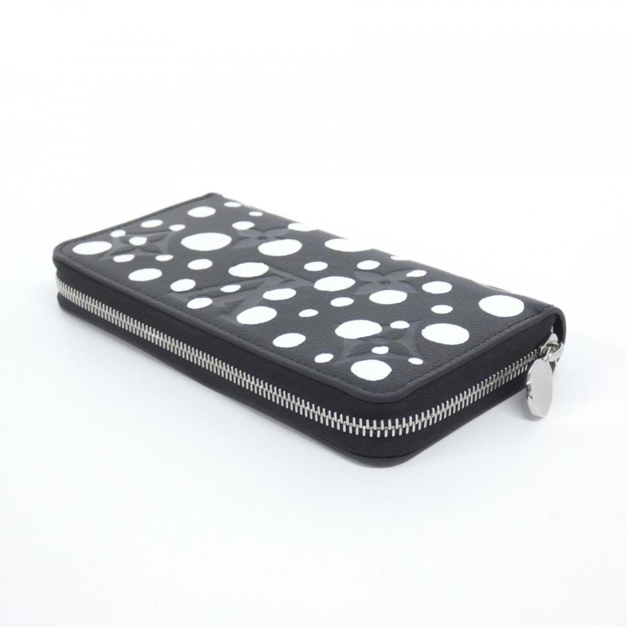 Louis Vuitton Black Leather Long Wallet (Bi-Fold) (Pre-Owned)