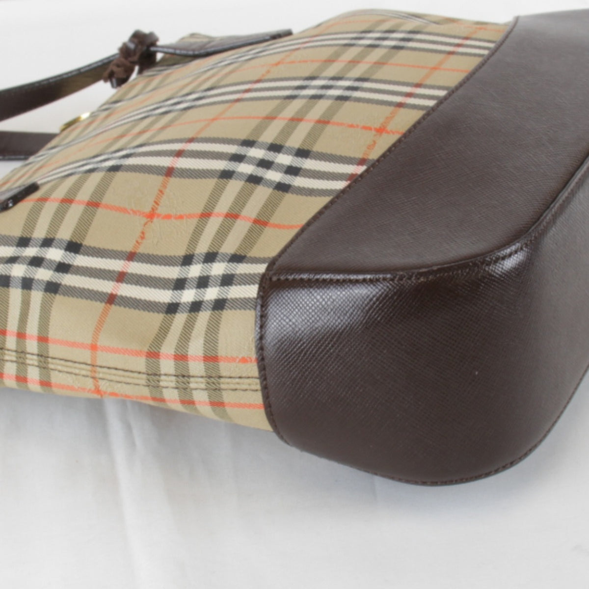 Burberry Beige Canvas Leather Tote Bag (Pre-Owned)