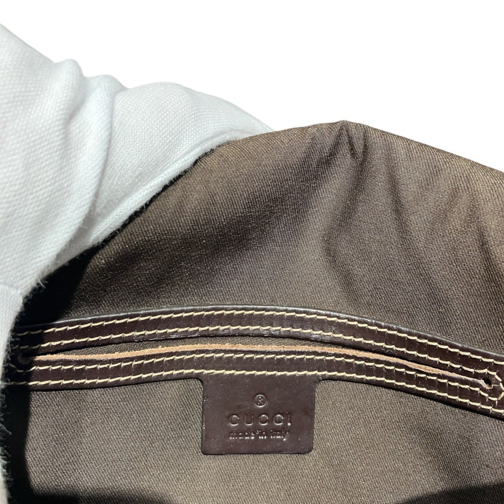 Gucci Beige Brown Pvc Leather Shoulder Bag (Pre-Owned)