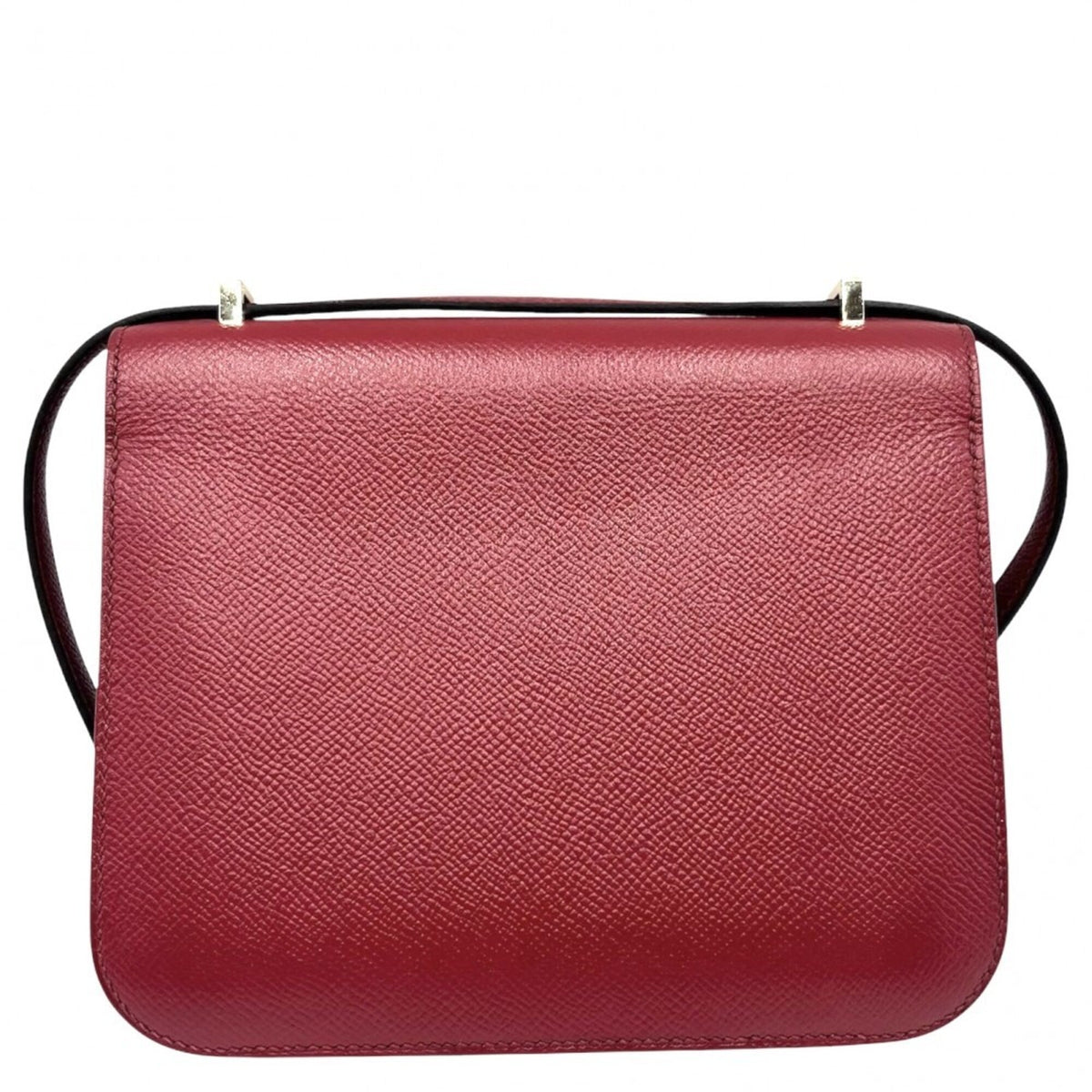 Hermes Red Color Epsom Leather Pochette Shoulder Bag (Pre-Owned)