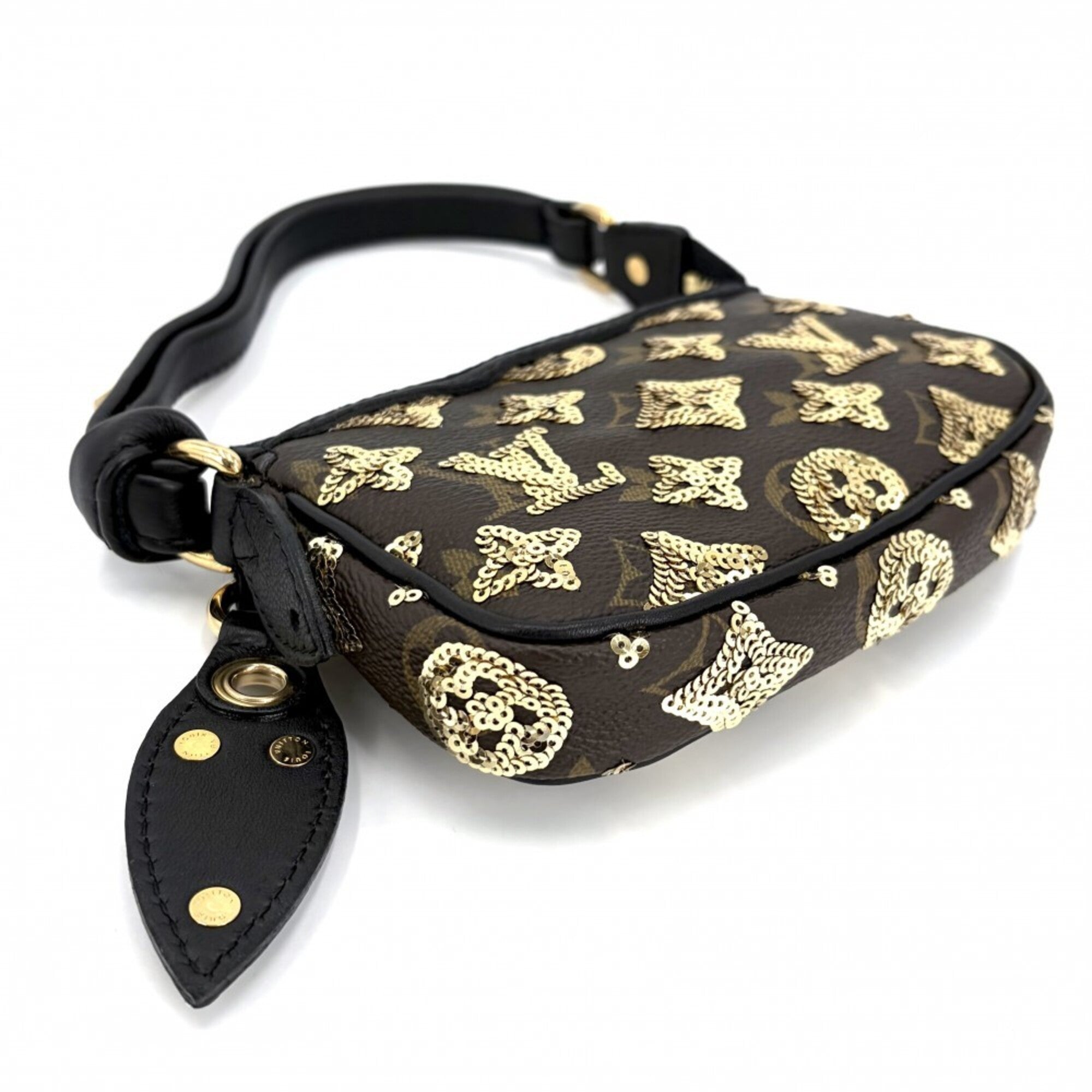 Louis Vuitton Black Brown Monogram Eclipse Leather Handbag (Pre-Owned)
