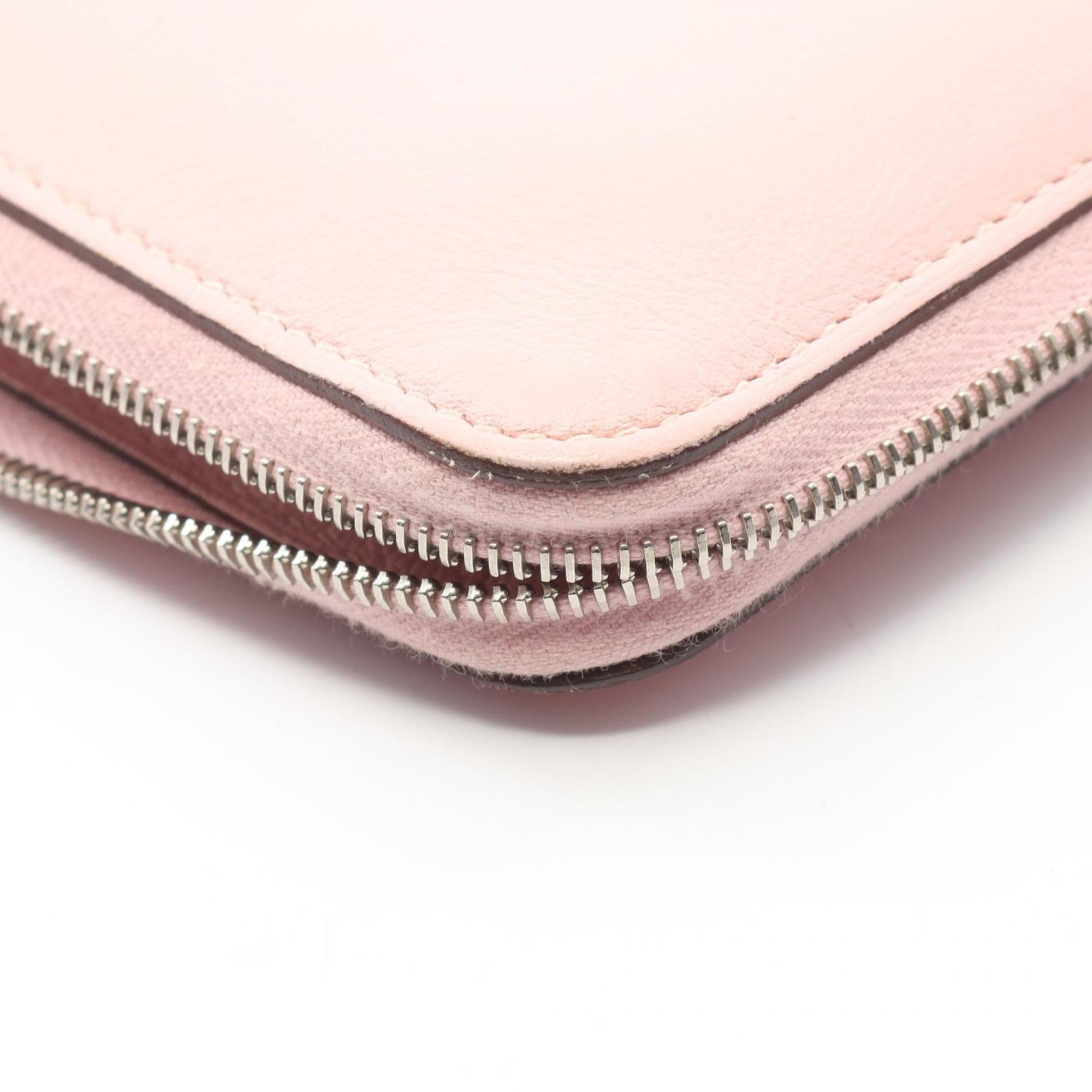 Hermes Pink Rose Sakura Leather Long Wallet (Bi-Fold) (Pre-Owned)