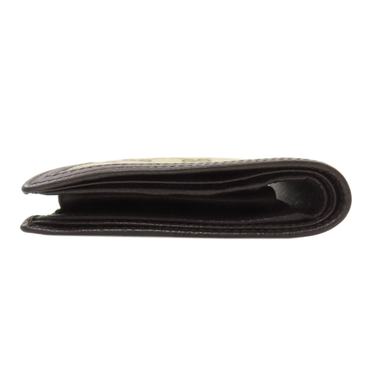 Gucci Brown Canvas Leather Wallet (Bi-Fold) (Pre-Owned)