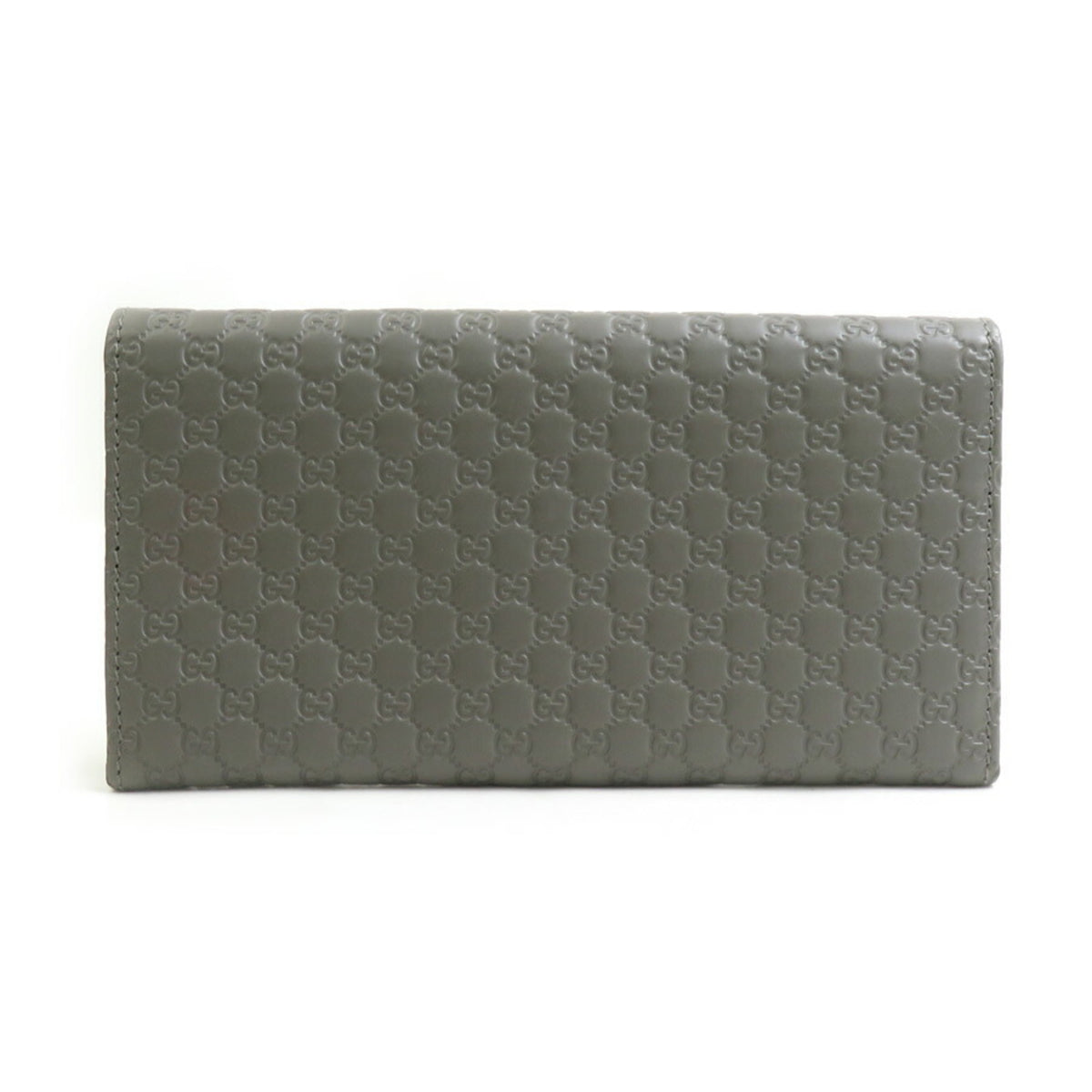 Gucci Gray Leather Long Wallet (Bi-Fold) (Pre-Owned)