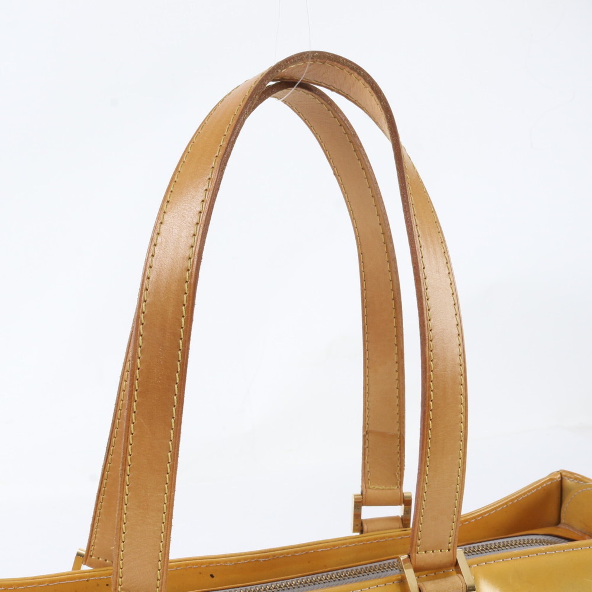 Louis Vuitton Gray Leather Handbag Shoulder Bag Tote Bag (Pre-Owned)