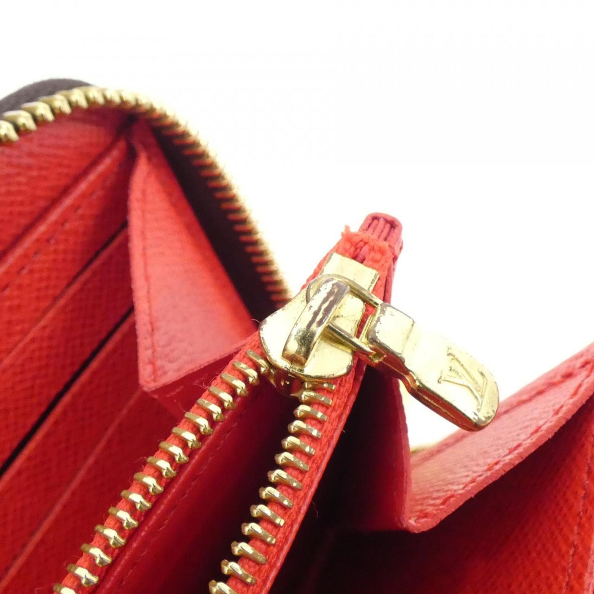 Louis Vuitton Coquelicots Marron Coated Canvas Long Wallet (Bi-Fold) (Pre-Owned)