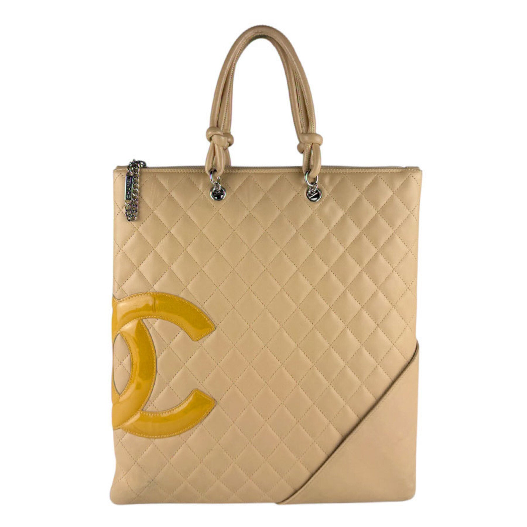 Chanel Beige Leather Handbag (Pre-Owned)
