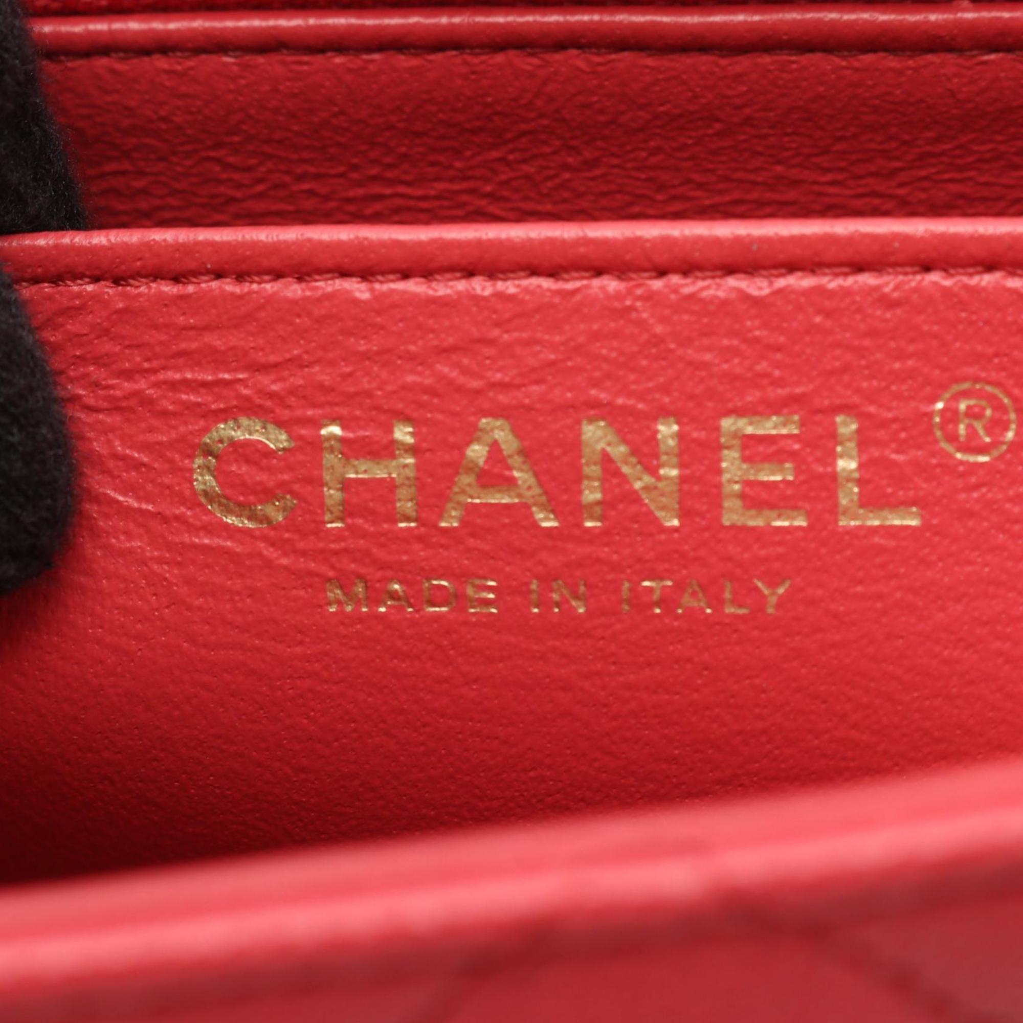 Chanel Pink Leather Handbag Shoulder Bag (Pre-Owned)