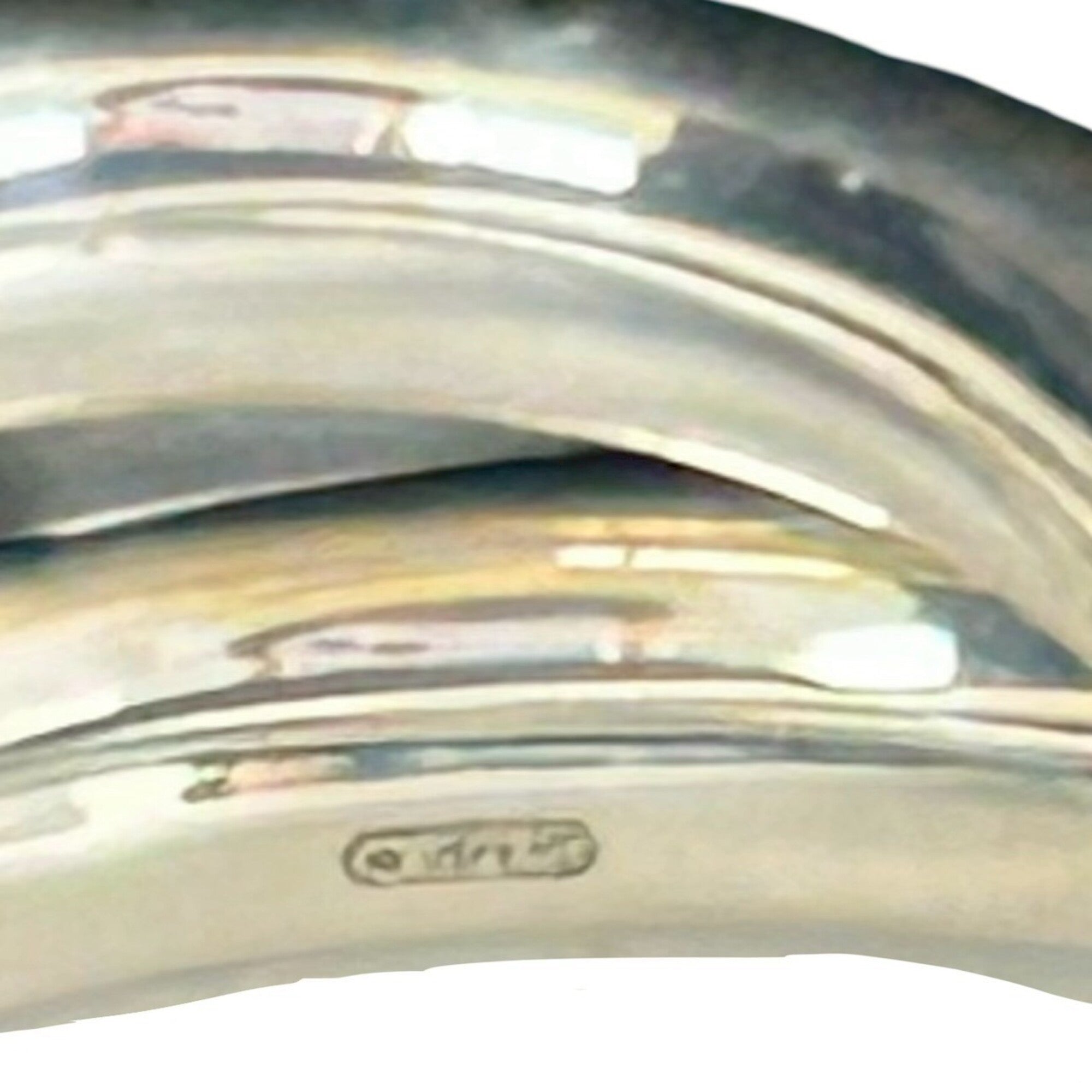 Hermes Silver Silver 925 Band Ring (Pre-Owned)
