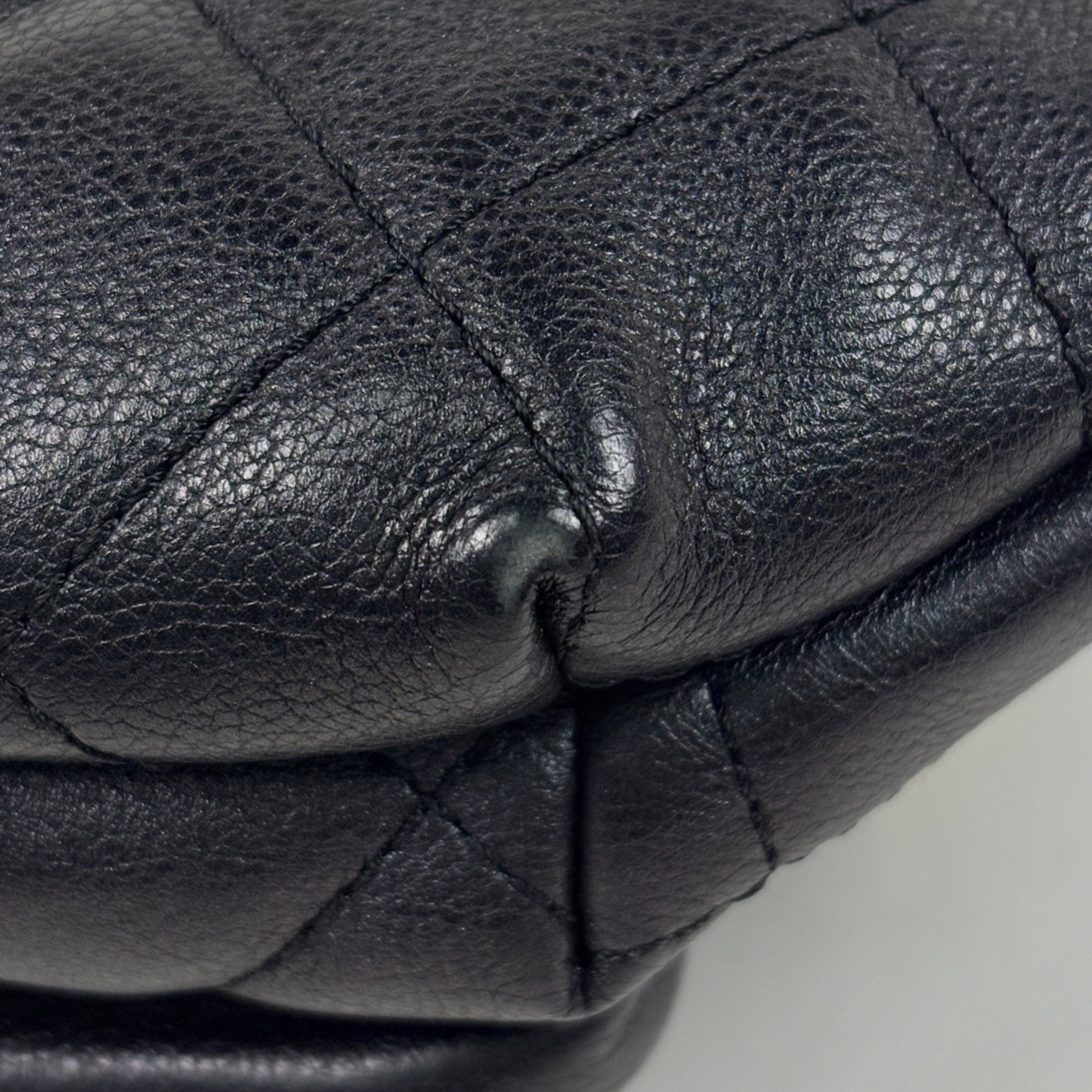 Chanel Black Grained Calfskin Sling Bag (Pre-Owned)