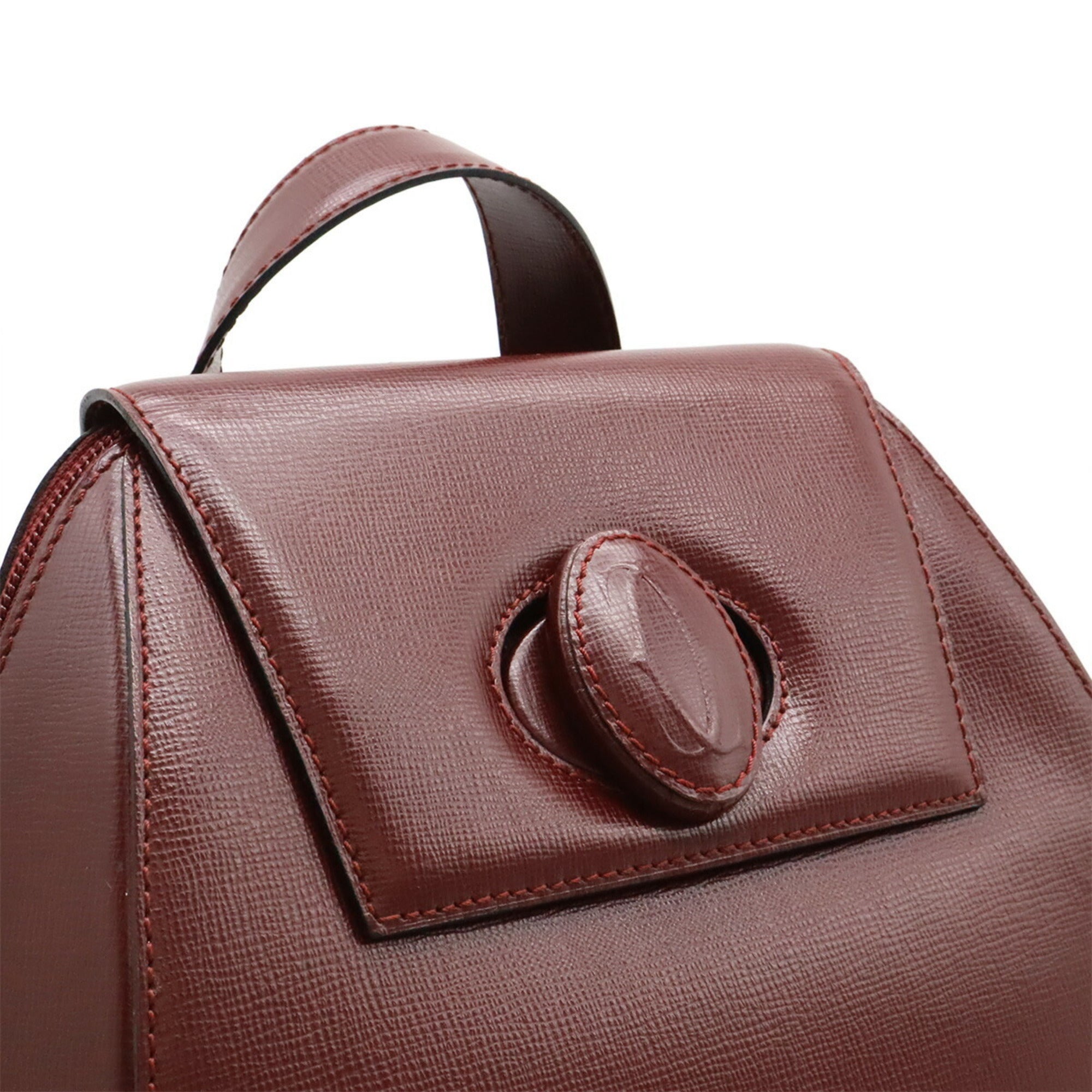 Cartier Bordeaux Leather Backpack (Pre-Owned)