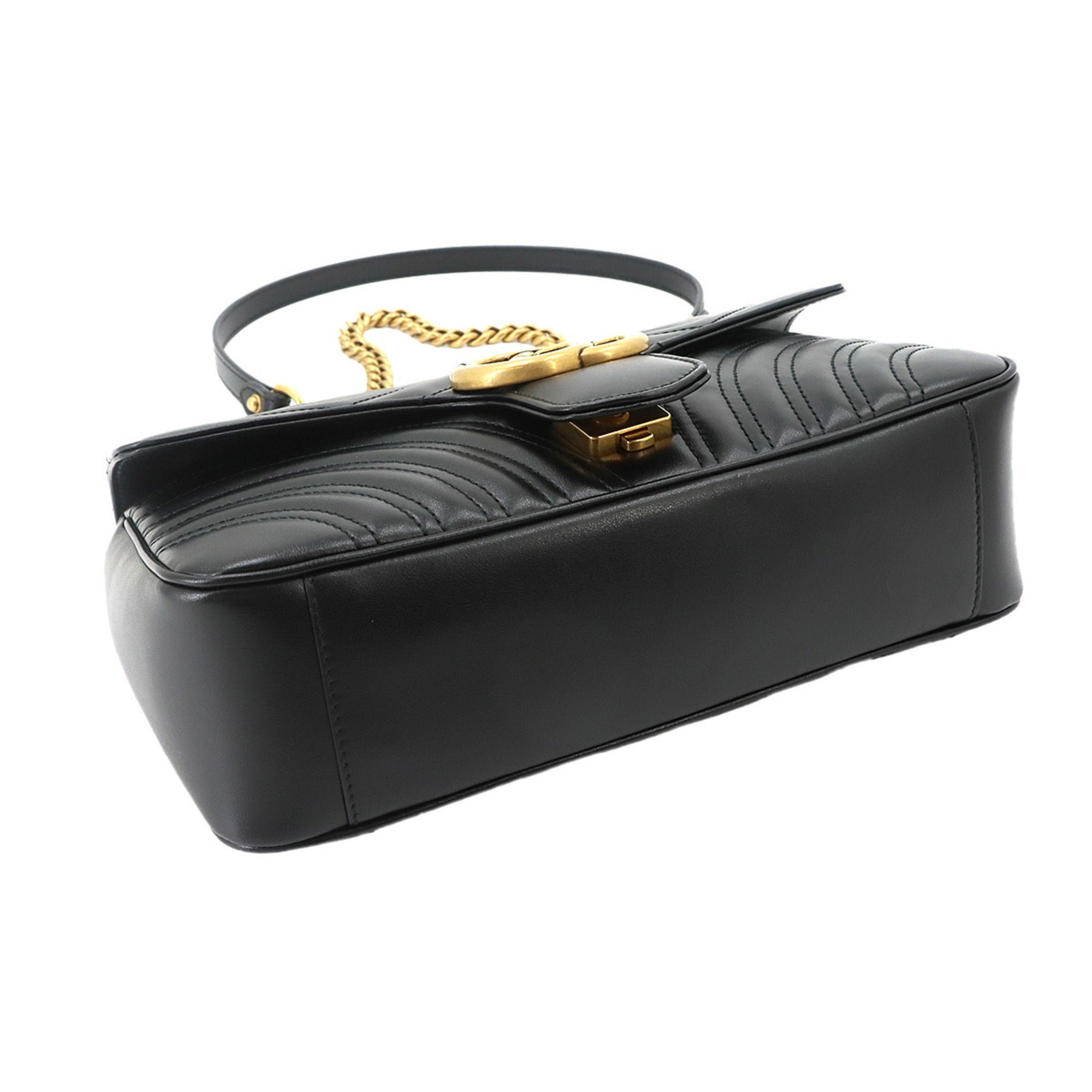Gucci Black Leather Handbag Shoulder Bag (Pre-Owned)