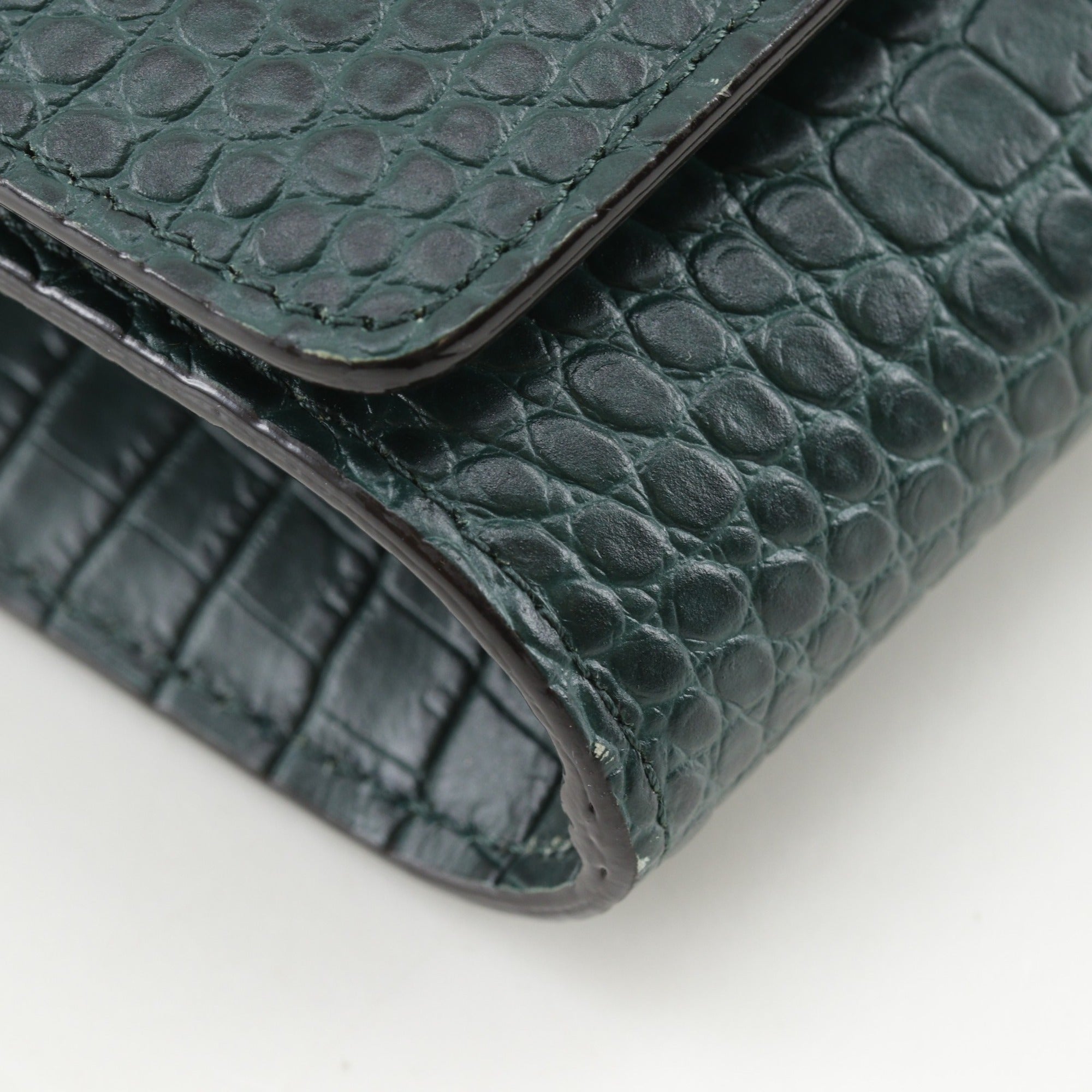 Jimmy Choo Green Leather Shoulder Bag (Pre-Owned)