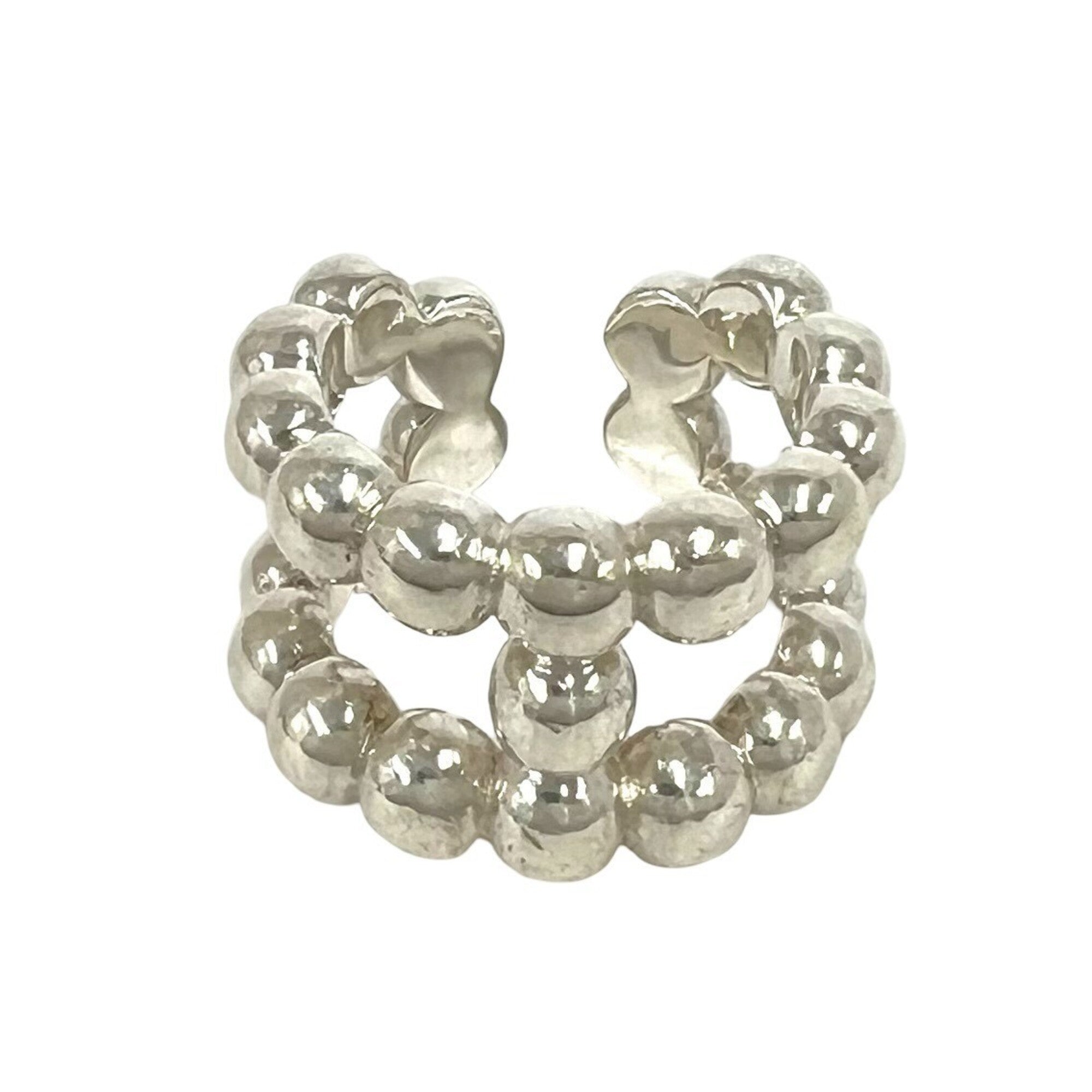Hermes Silver Silver 925 Band Ring (Pre-Owned)