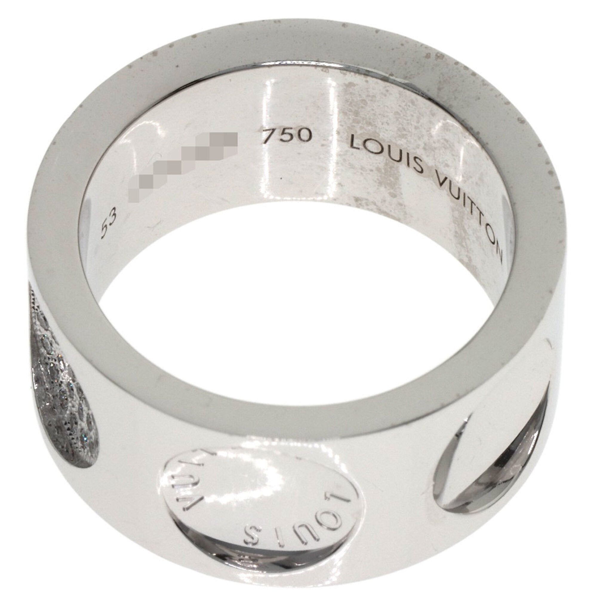Louis Vuitton White Gold White Gold (18K) Band Ring (Pre-Owned)