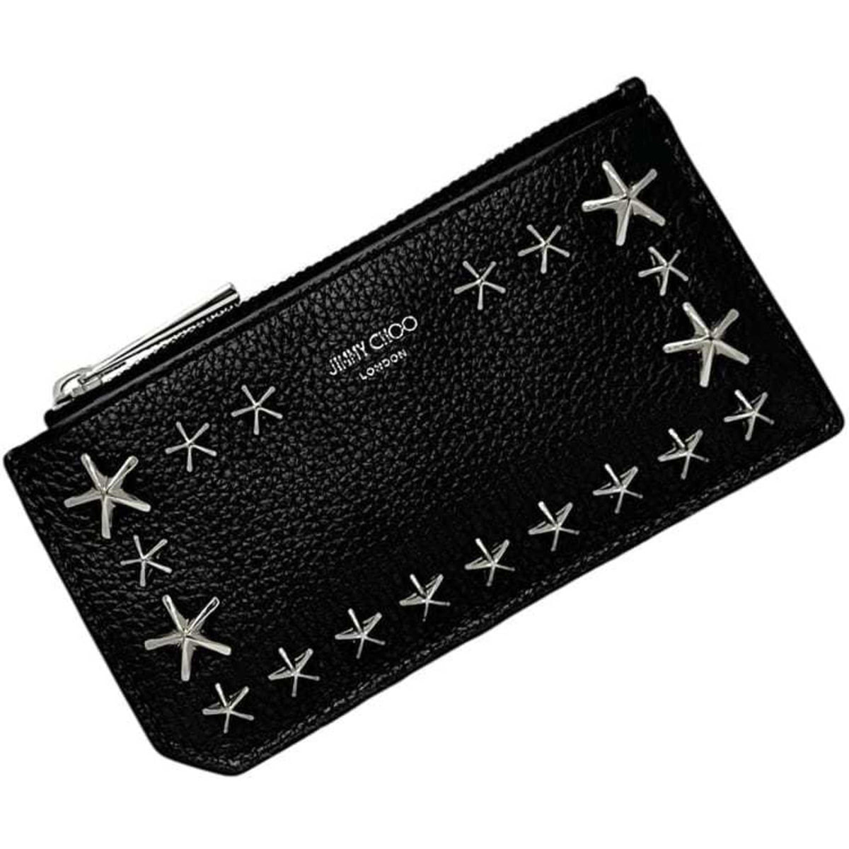 Jimmy Choo Black Leather Coin Purse/Coin Case (Pre-Owned)