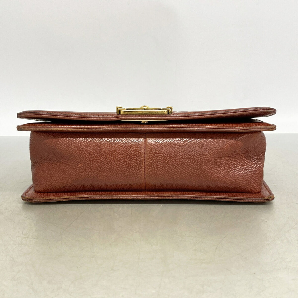 Chanel Brown Grained Calfskin Shoulder Bag (Pre-Owned)