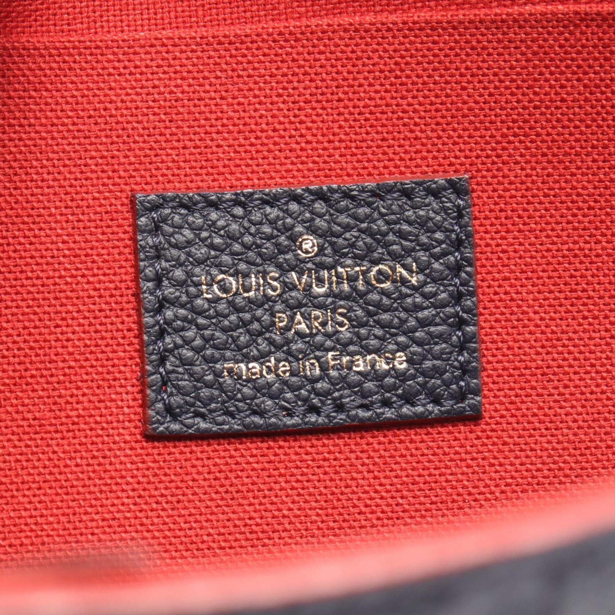 Louis Vuitton Marine Rouge Navy Red Color Leather Handbag Pochette Shoulder Bag (Pre-Owned)