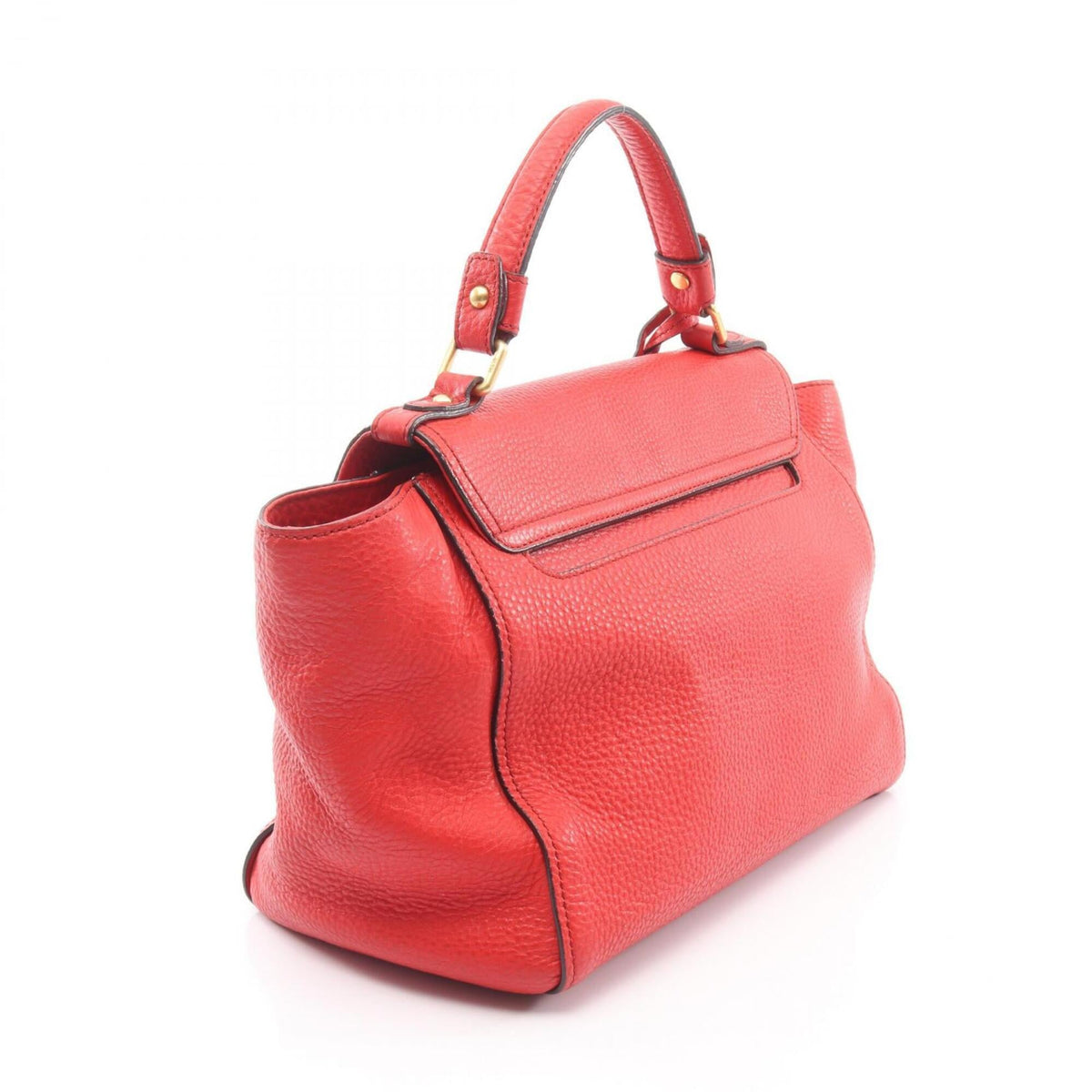 Mcm Red Color Leather Handbag (Pre-Owned)