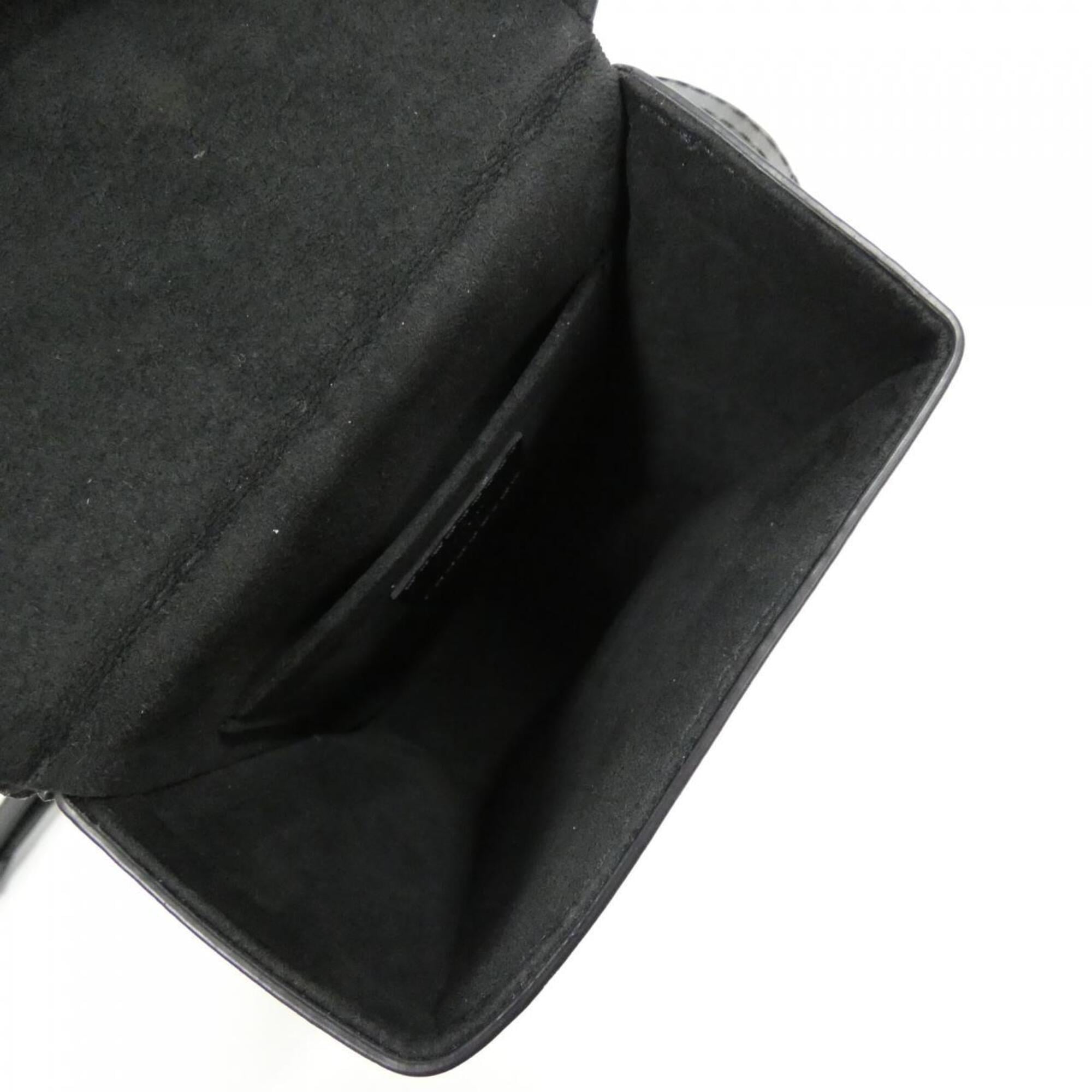 Louis Vuitton Black Leather Handbag (Pre-Owned)