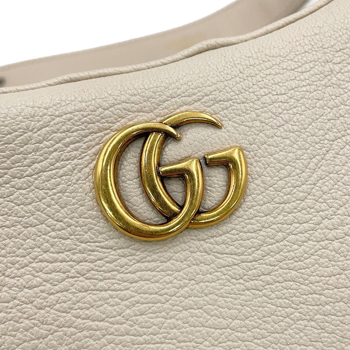 Gucci Beige Leather Handbag Shoulder Bag (Pre-Owned)