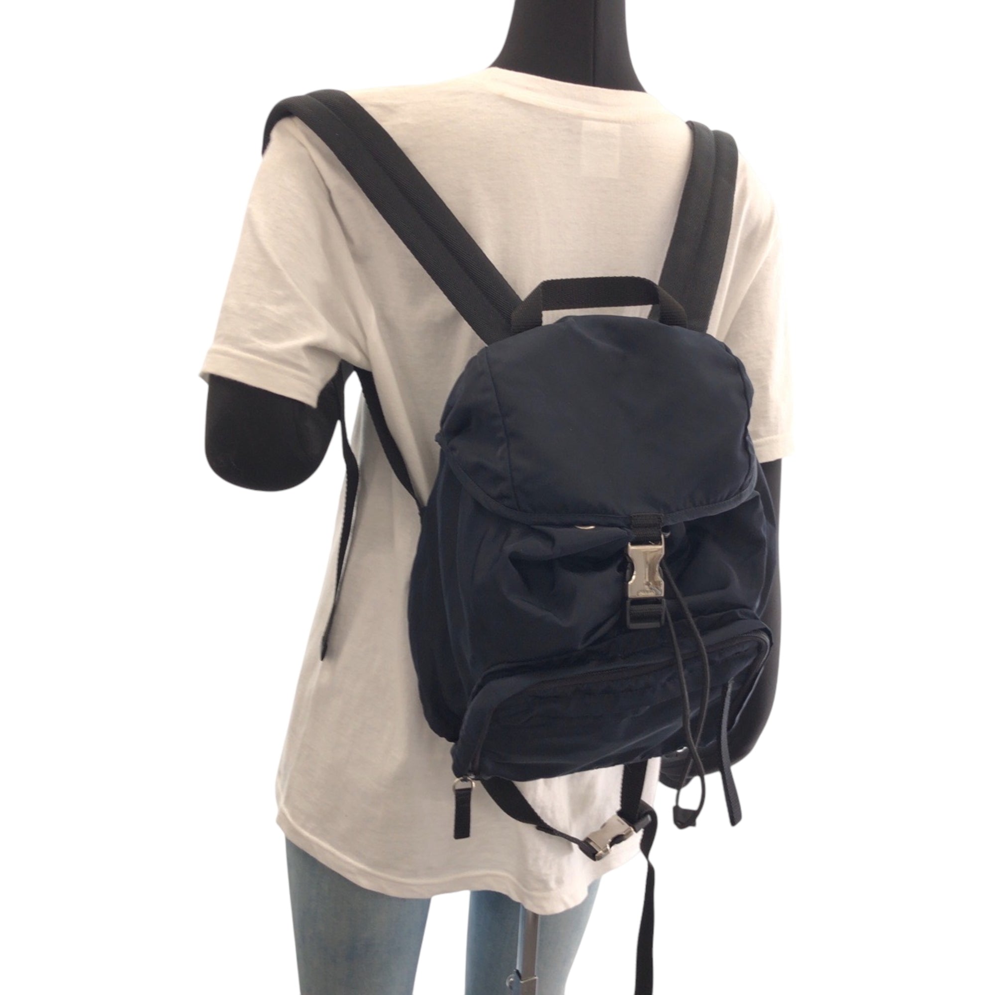 Prada Navy Nylon Backpack (Pre-Owned)