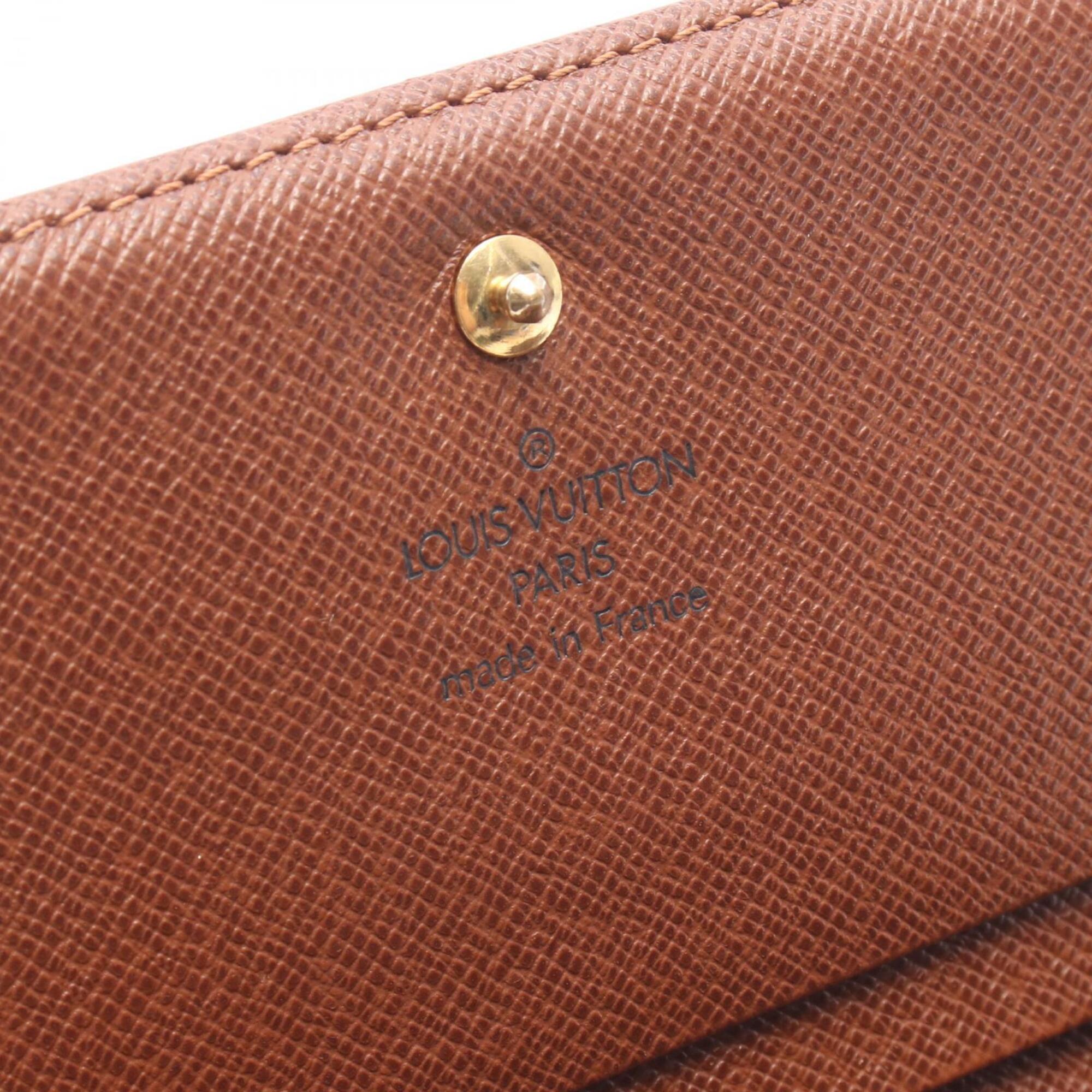 Louis Vuitton Brown Monogram Leather Pvc Wallet (Bi-Fold) (Pre-Owned)