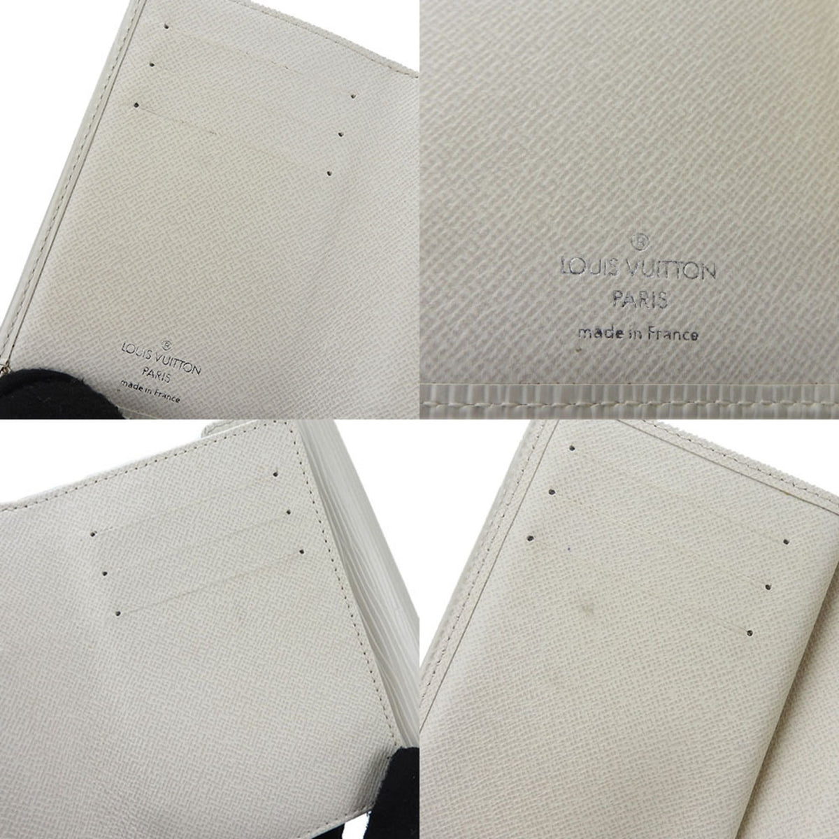 Louis Vuitton Lv Off White Leather Wallet (Tri-Fold) (Pre-Owned)