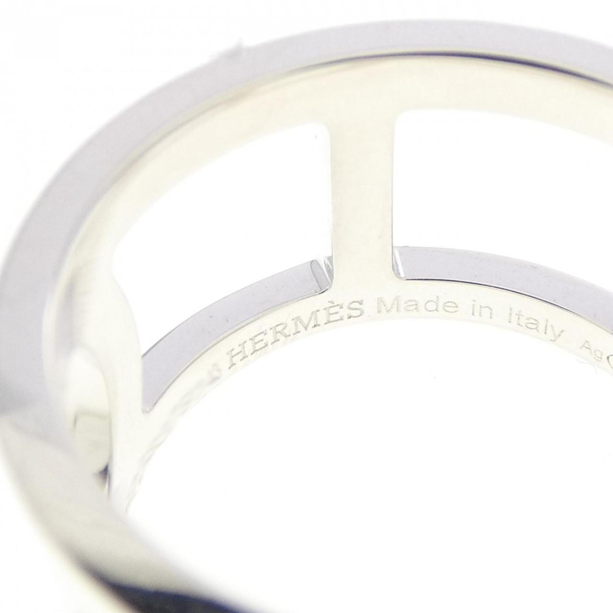 Hermes Silver 925 Band Ring (Pre-Owned)