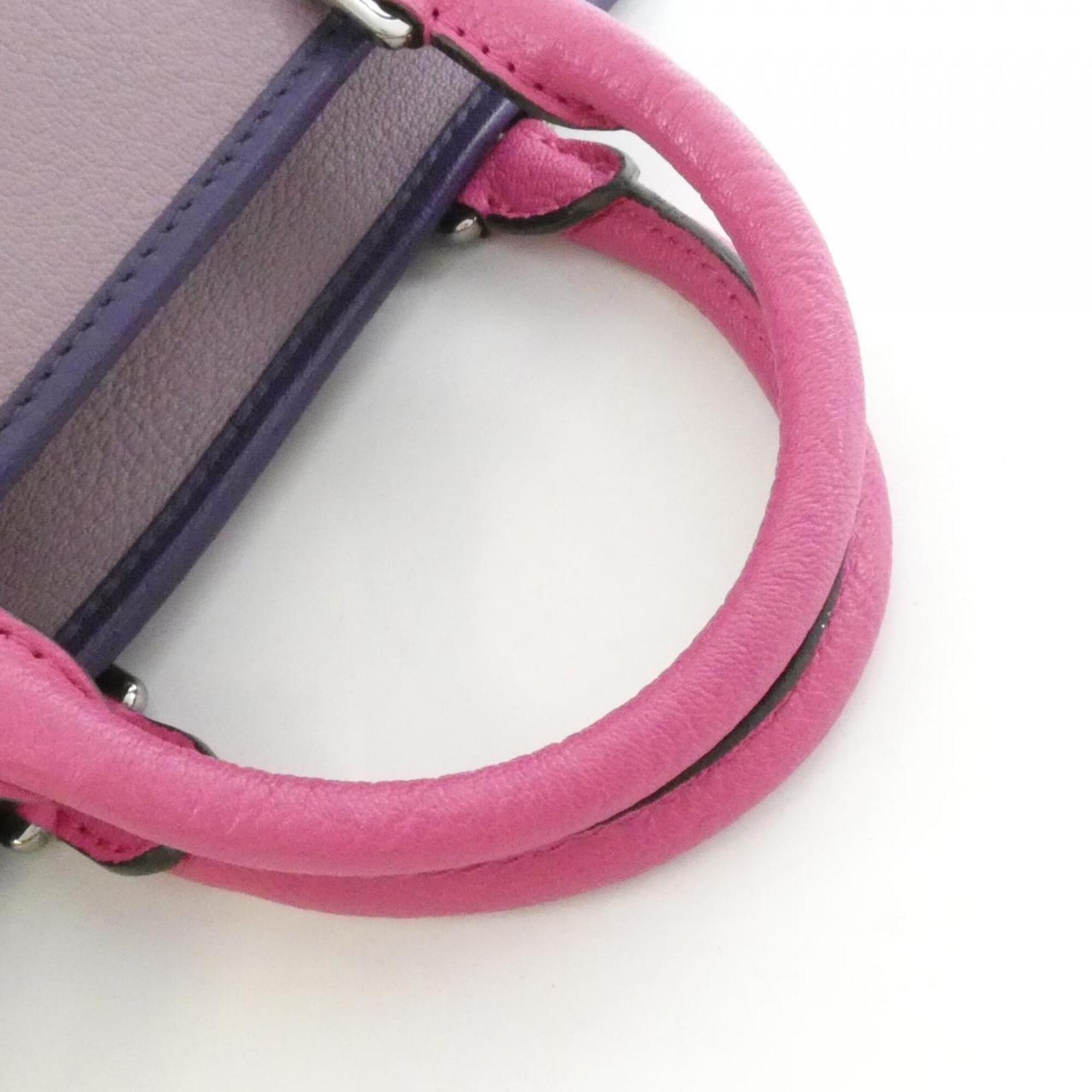 Loewe Pink Purple Leather Handbag (Pre-Owned)