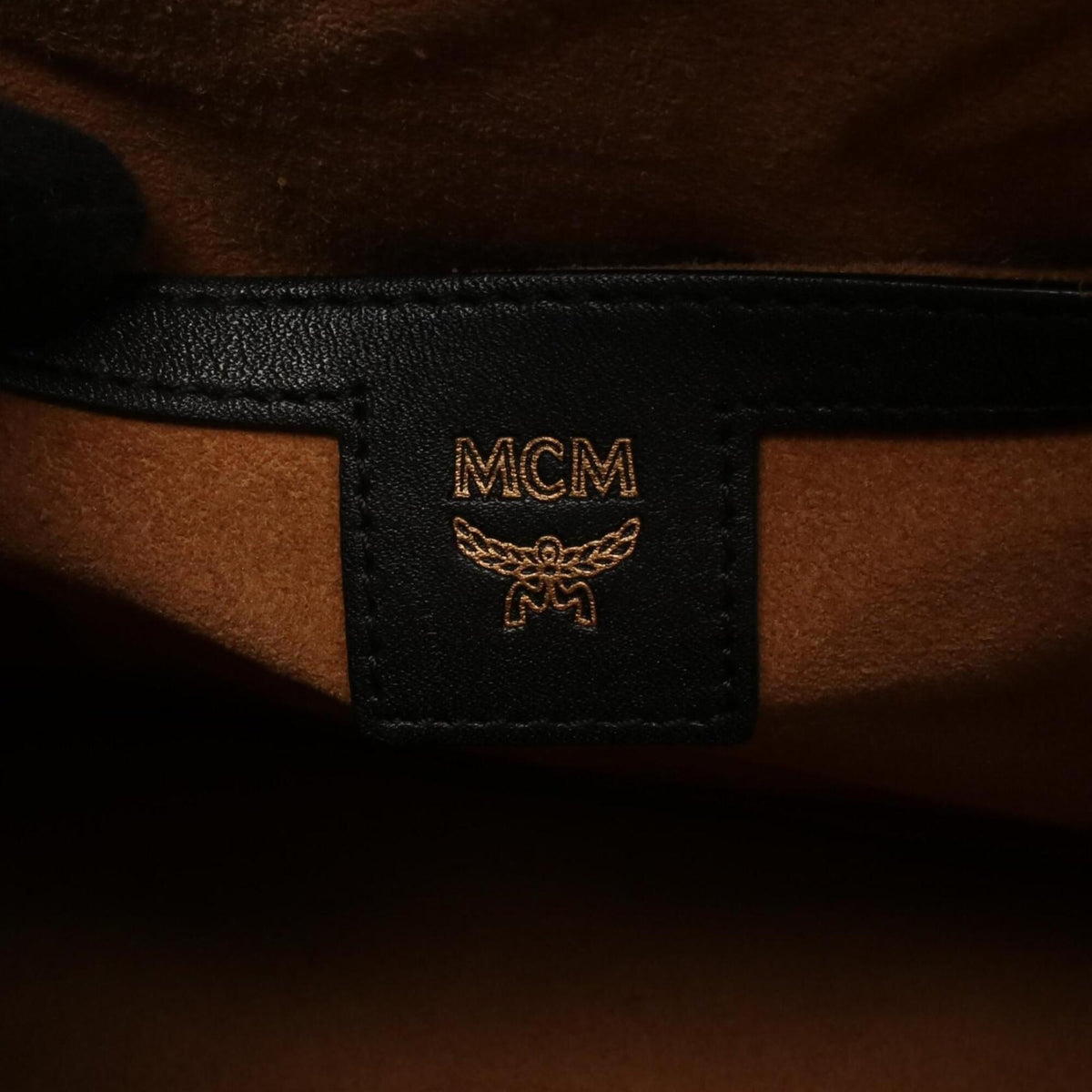 Mcm Black Coated Canvas Leather Backpack Handbag (Pre-Owned)