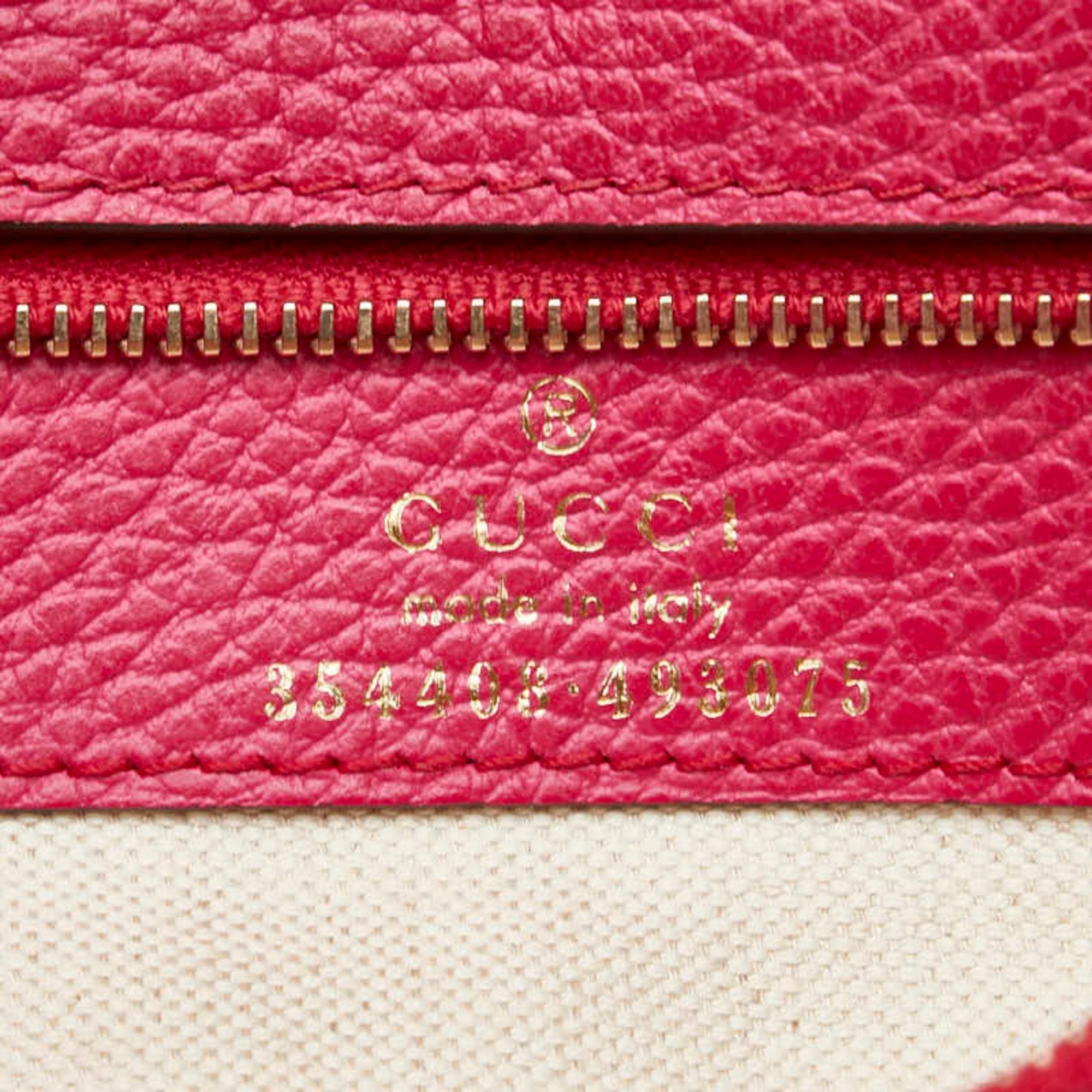 Gucci Pink Leather Tote Bag (Pre-Owned)