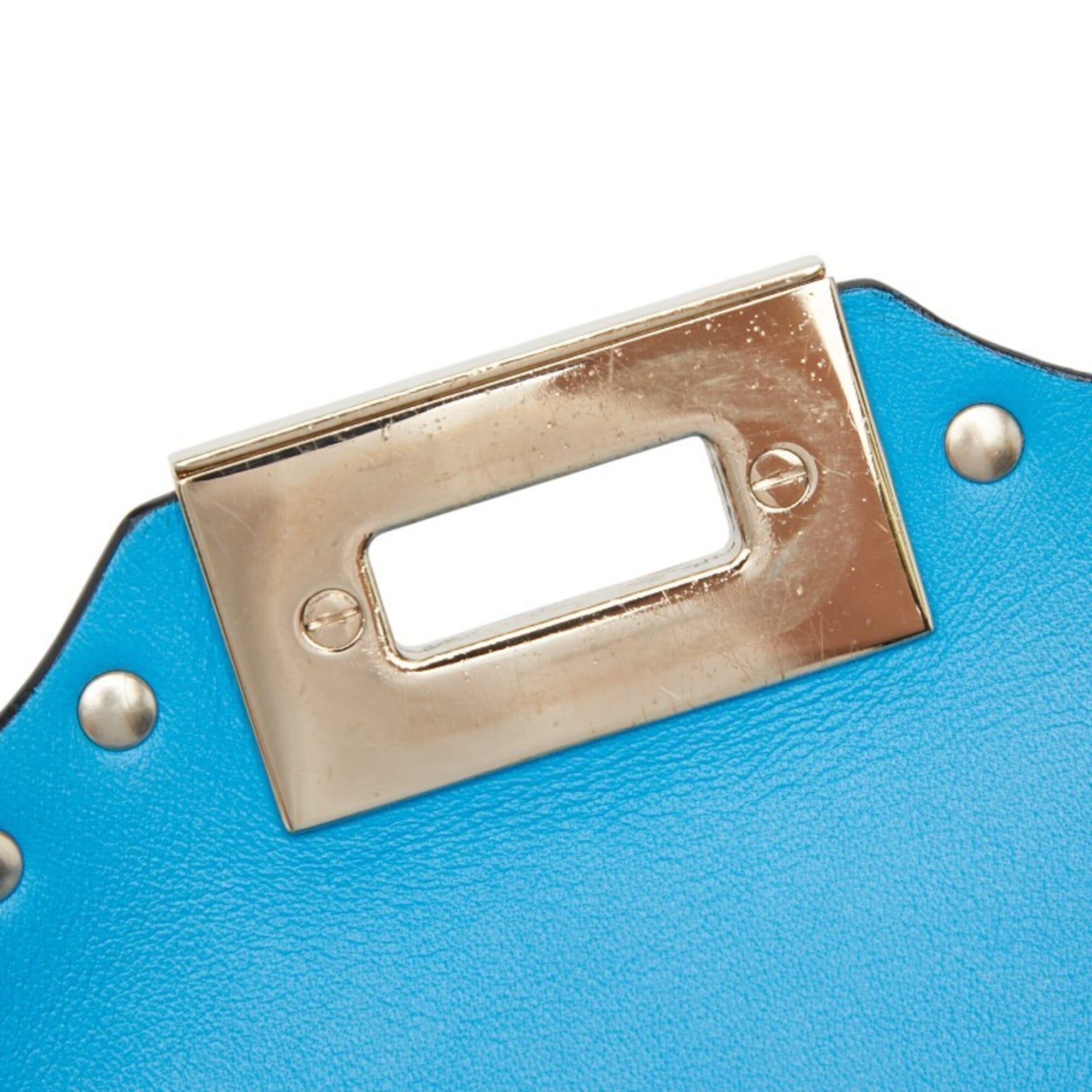 Valentino Blue Leather Shoulder Bag (Pre-Owned)