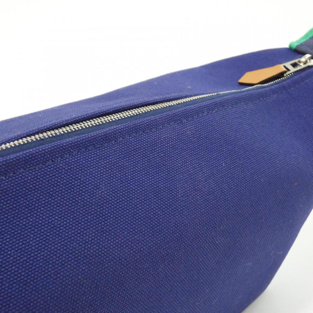 Hermes Marine Blue Canvas Handbag Pouch (Pre-Owned)