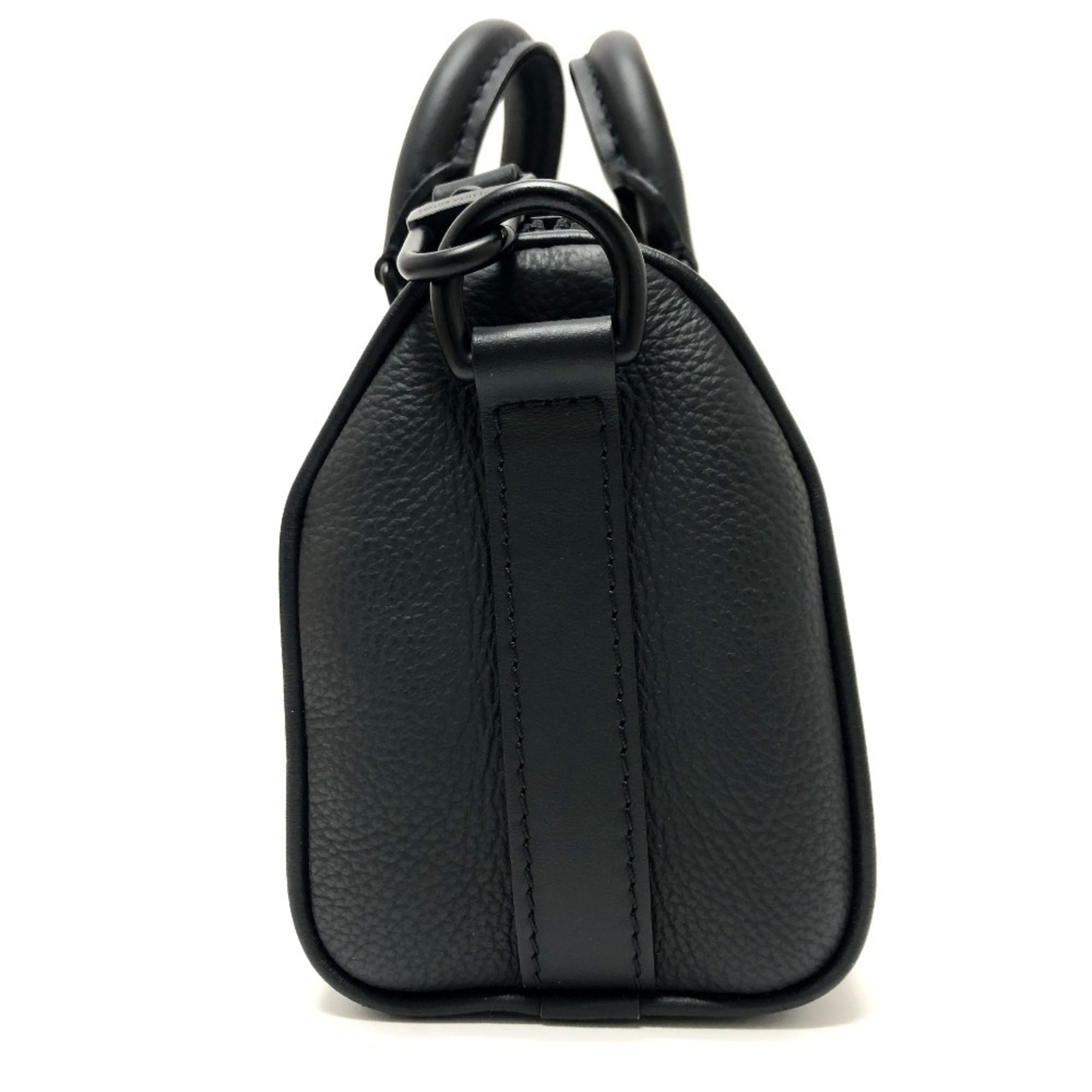 Louis Vuitton Black Leather Boston Bag Shoulder Bag (Pre-Owned)