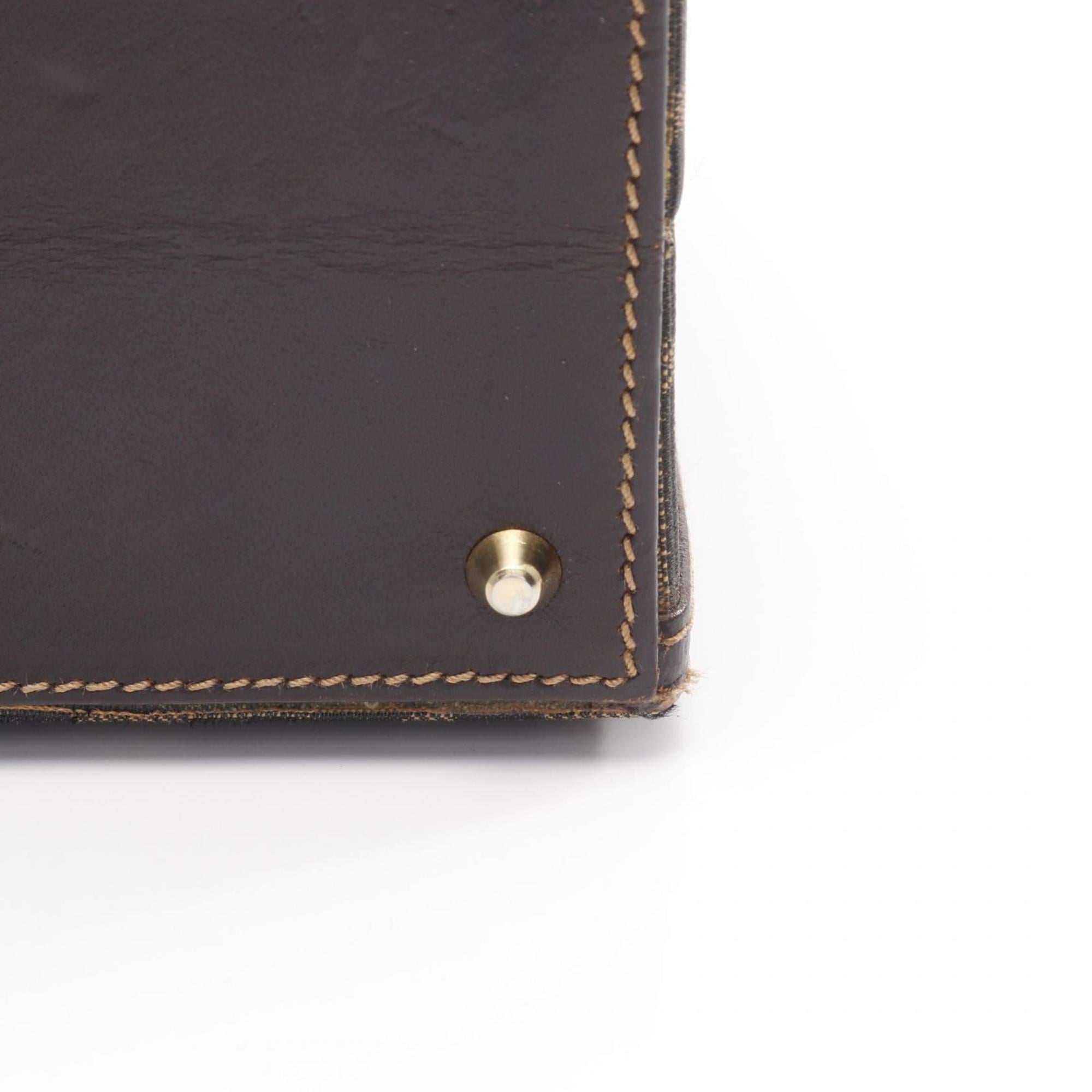 Fendi Brown Canvas Leather Handbag (Pre-Owned)