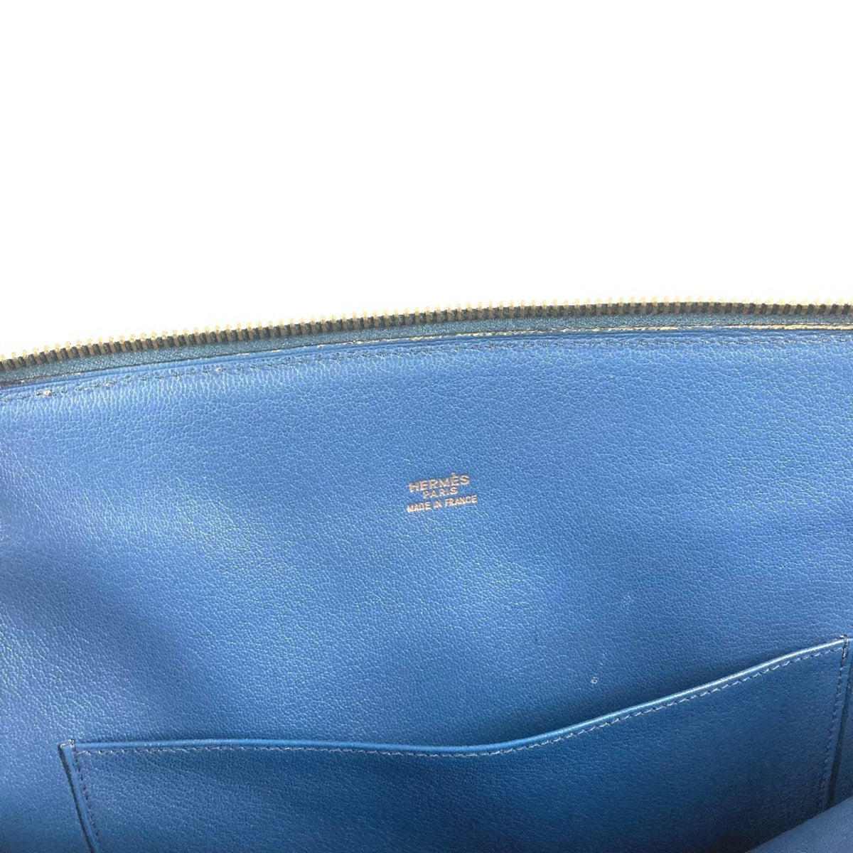 Hermes Escapada Navy Leather Briefcase (Pre-Owned)