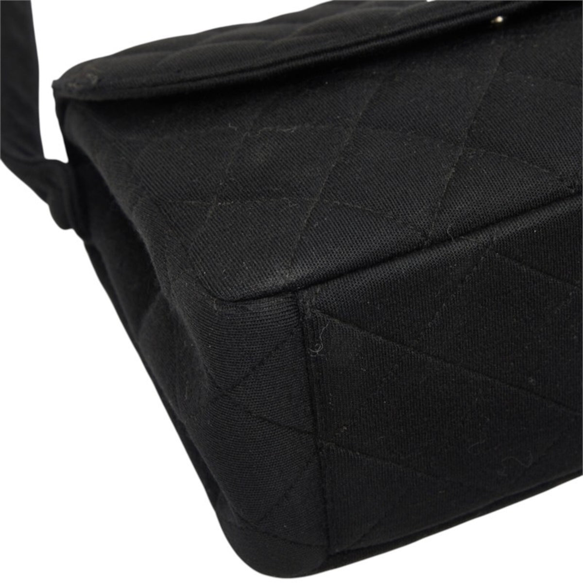 Chanel Black Canvas Shoulder Bag (Pre-Owned)