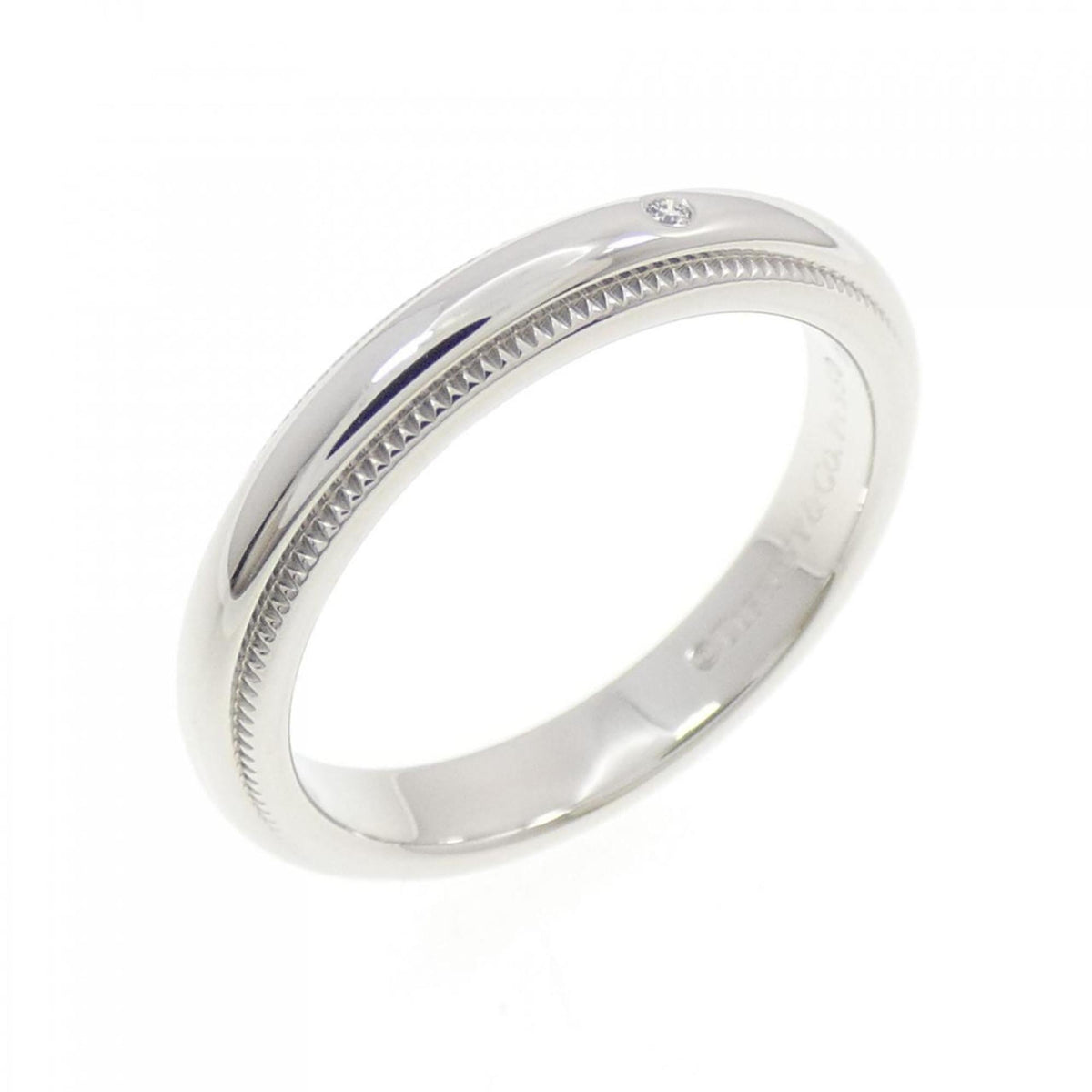 Tiffany Platinum Platinum 950 Band Ring (Pre-Owned)