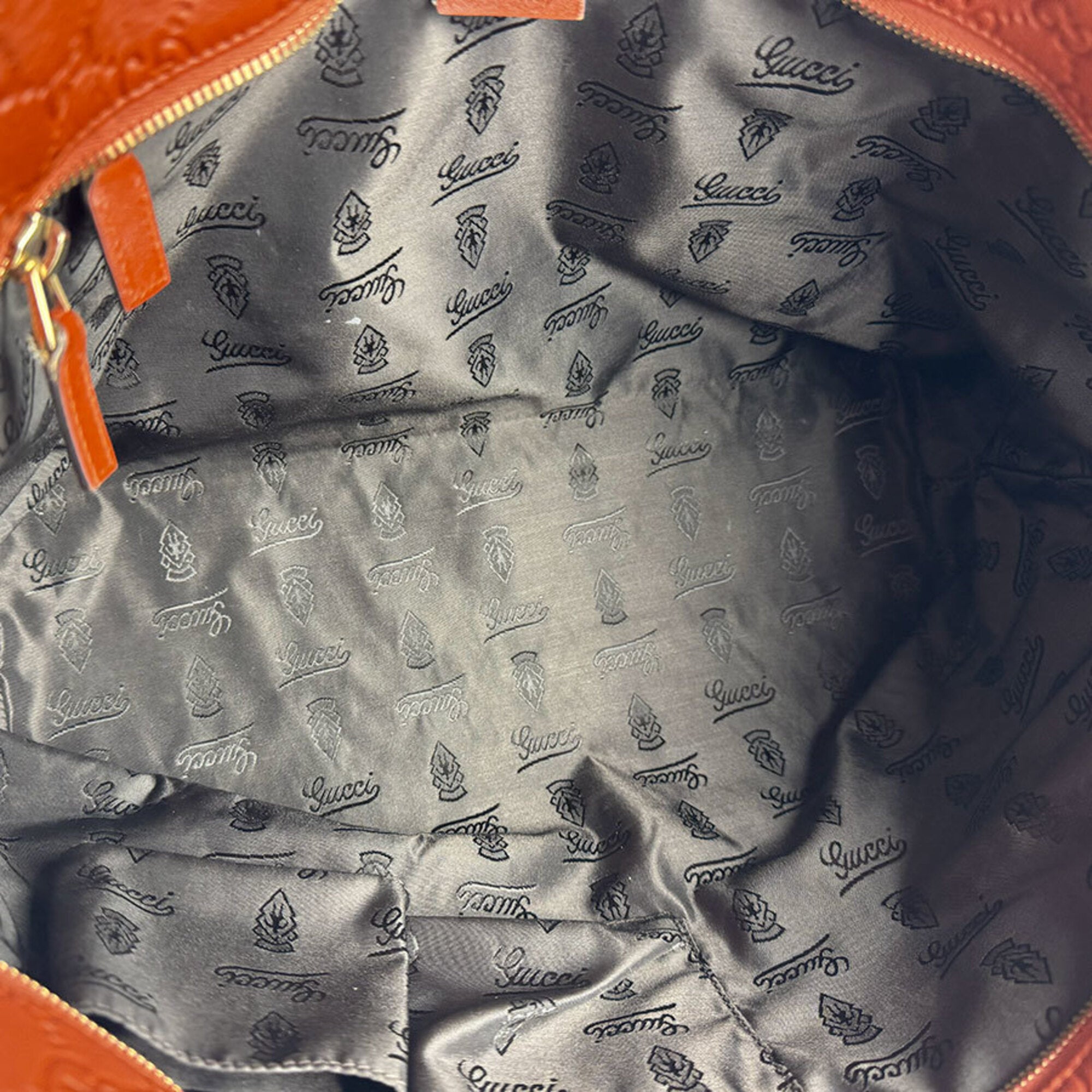Gucci Orange Leather Handbag (Pre-Owned)